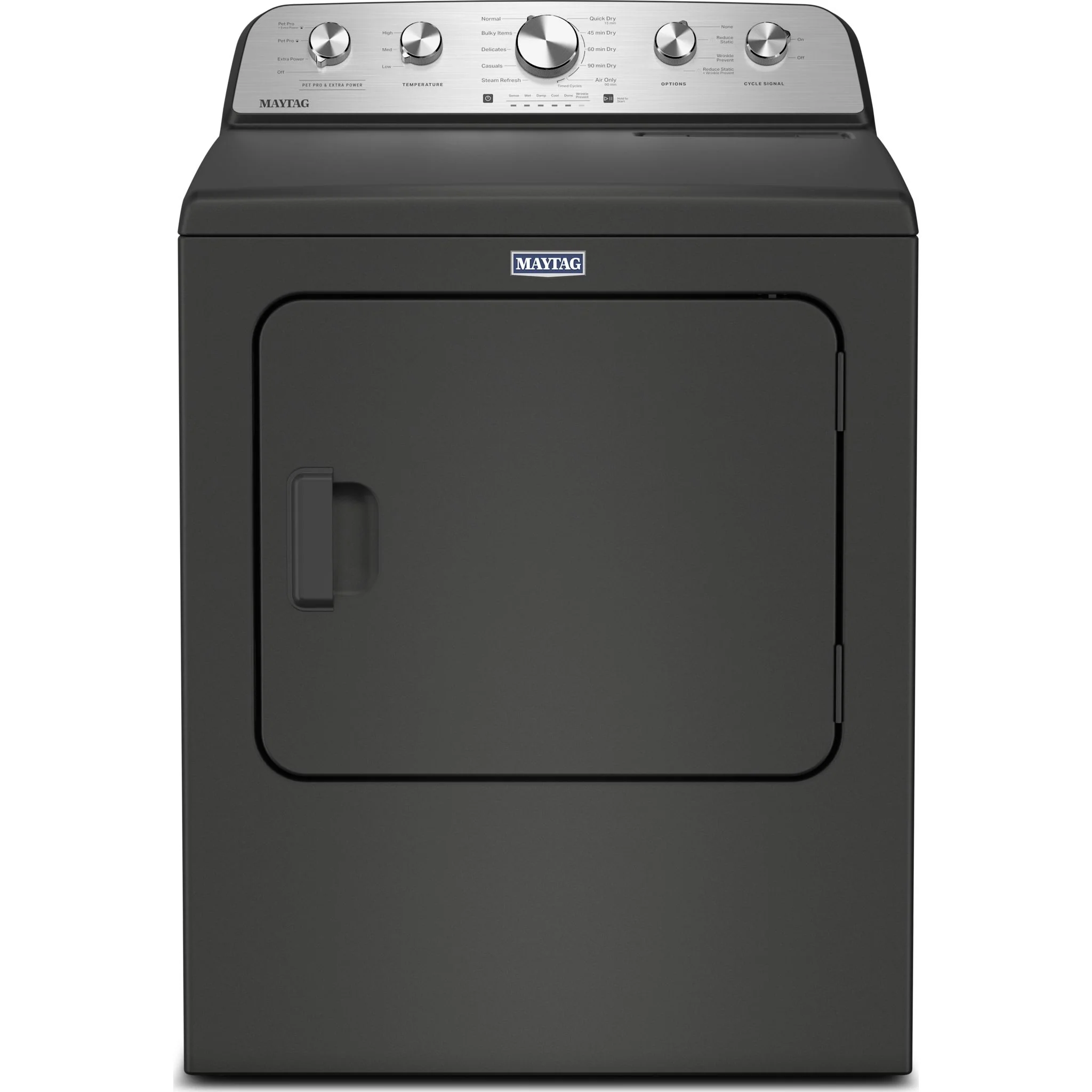 Maytag 7.0 Cu Ft. Load Gas Dryer with Extra Power and Pet Pro Option - Volcano Black (MGD5605RU) - Image 5