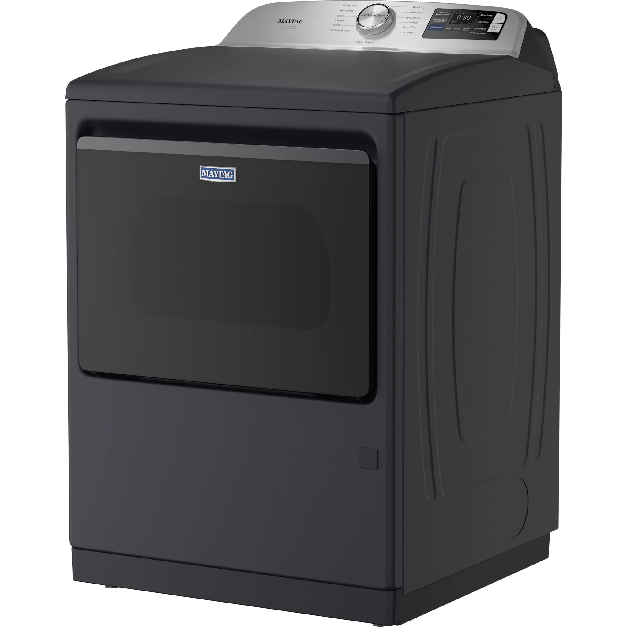 Maytag 7.4 Cu. Ft. Pet Pro Top Load Gas Dryer with Extra Power and Sanitize Cycle - Midnight Steel (MGD7205RF) - Image 7