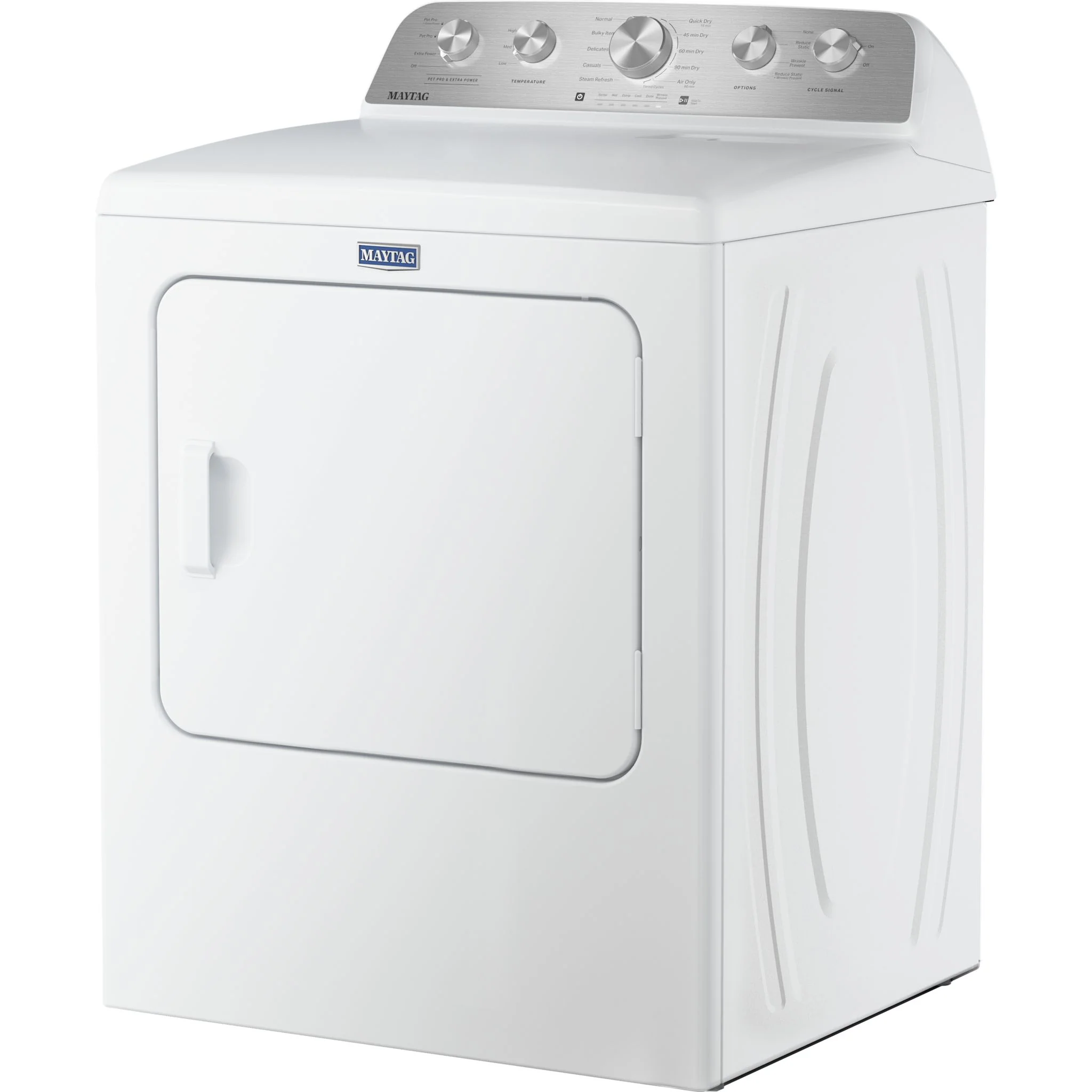 Maytag 7.0 Cu Ft. Load Electric Dryer with Extra Power and Pet Pro Option - White (YMED5605RW) - Image 2