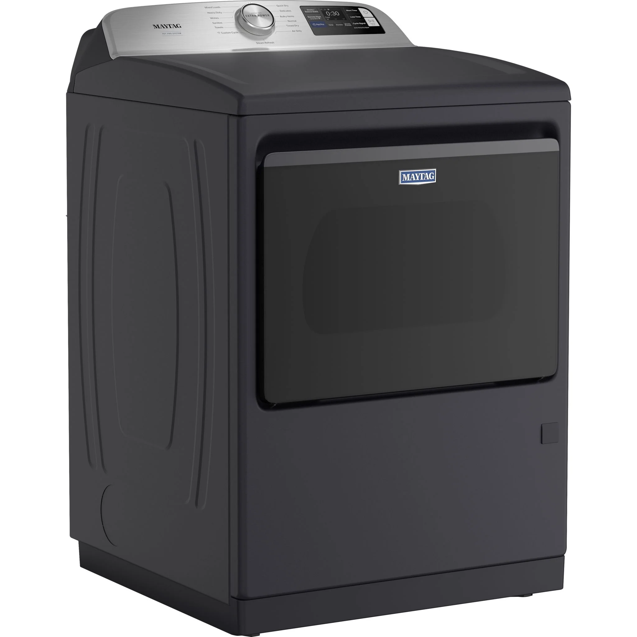 Maytag 7.4 Cu. Ft. Pet Pro Top Load Electric Dryer with Extra Power and Sanitize Cycle - Midnight Steel (YMED7205RF) - Image 4