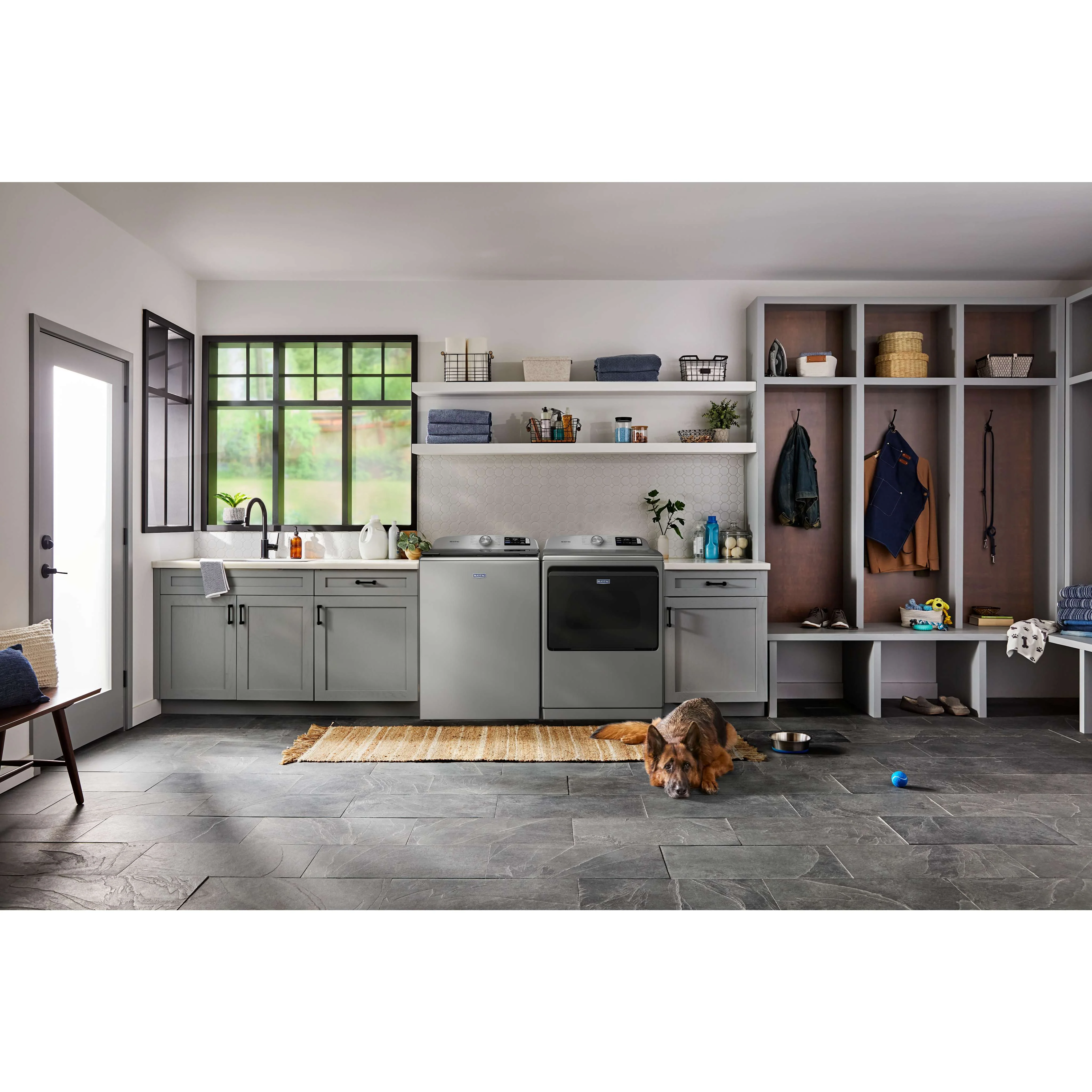 Maytag 7.4 Cu. Ft. Pet Pro Top Load Electric Dryer with Extra Power and Sanitize Cycle - Radiant Silver (YMED7205RR) - Image 9