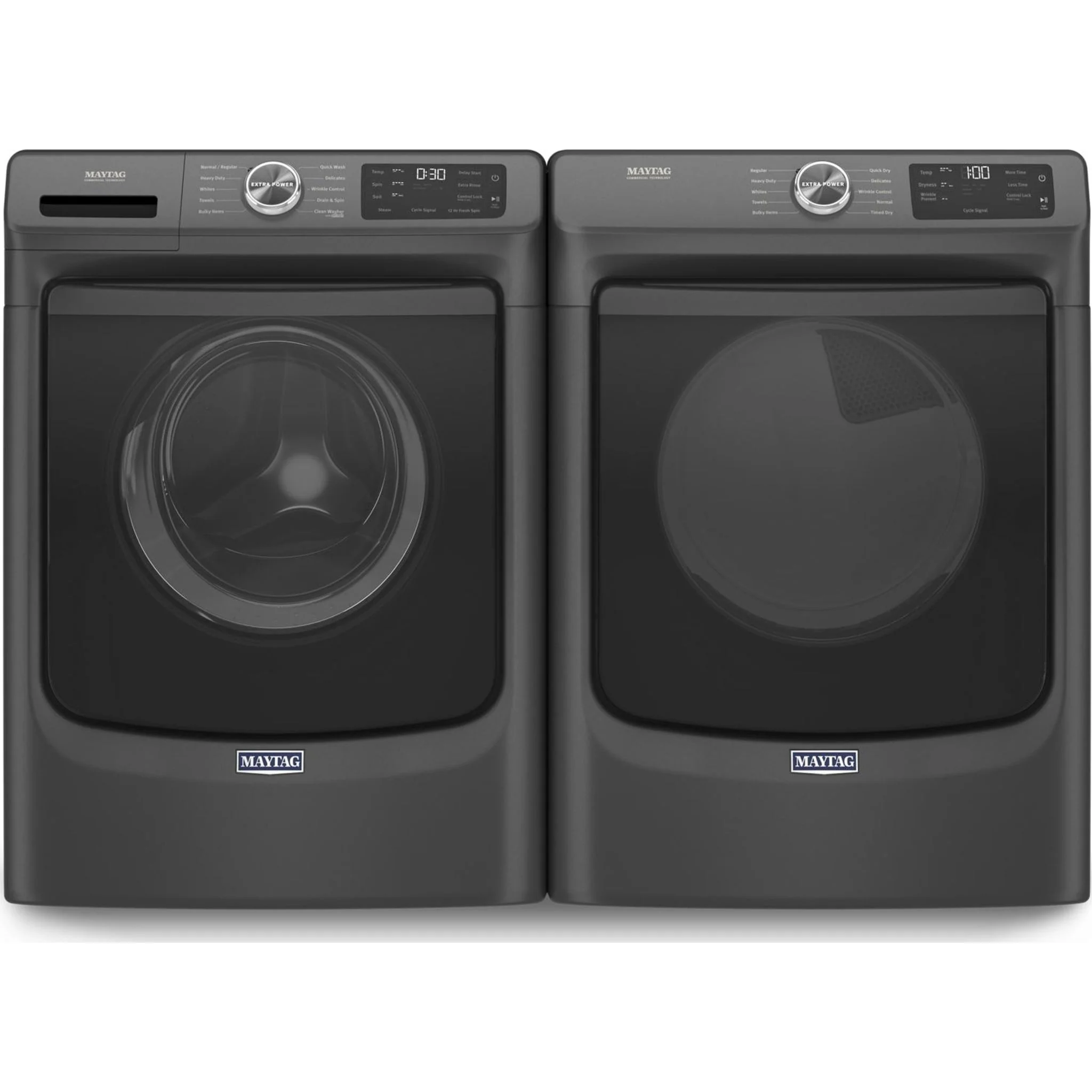 Maytag Front Load Electric Dryer with Extra Power and Quick Dry cycle - 7.3 cu. ft. -Volcano Black (YMED5630MBK) - Image 21