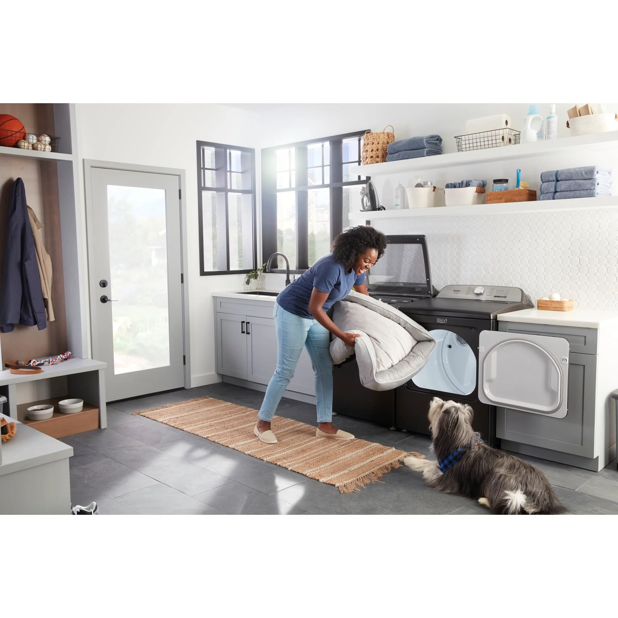 Maytag Pet Pro Top Load Electric Dryer - 7.0 cu.ft. - Volcano Black (YMED6500MBK) - Image 17