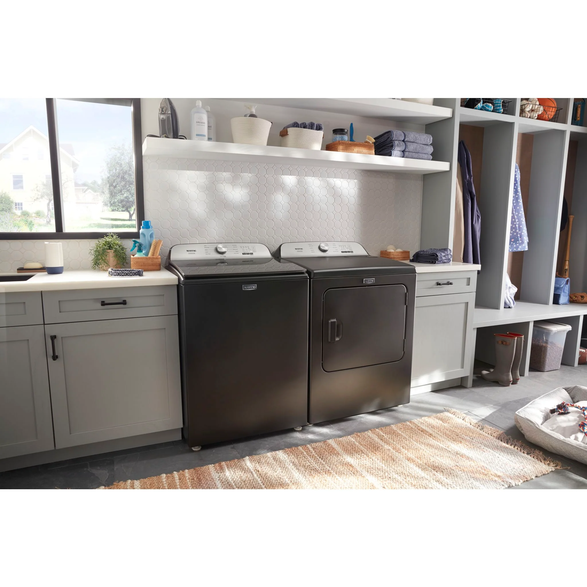 Maytag Pet Pro Top Load Electric Dryer - 7.0 cu.ft. - Volcano Black (YMED6500MBK) - Image 20
