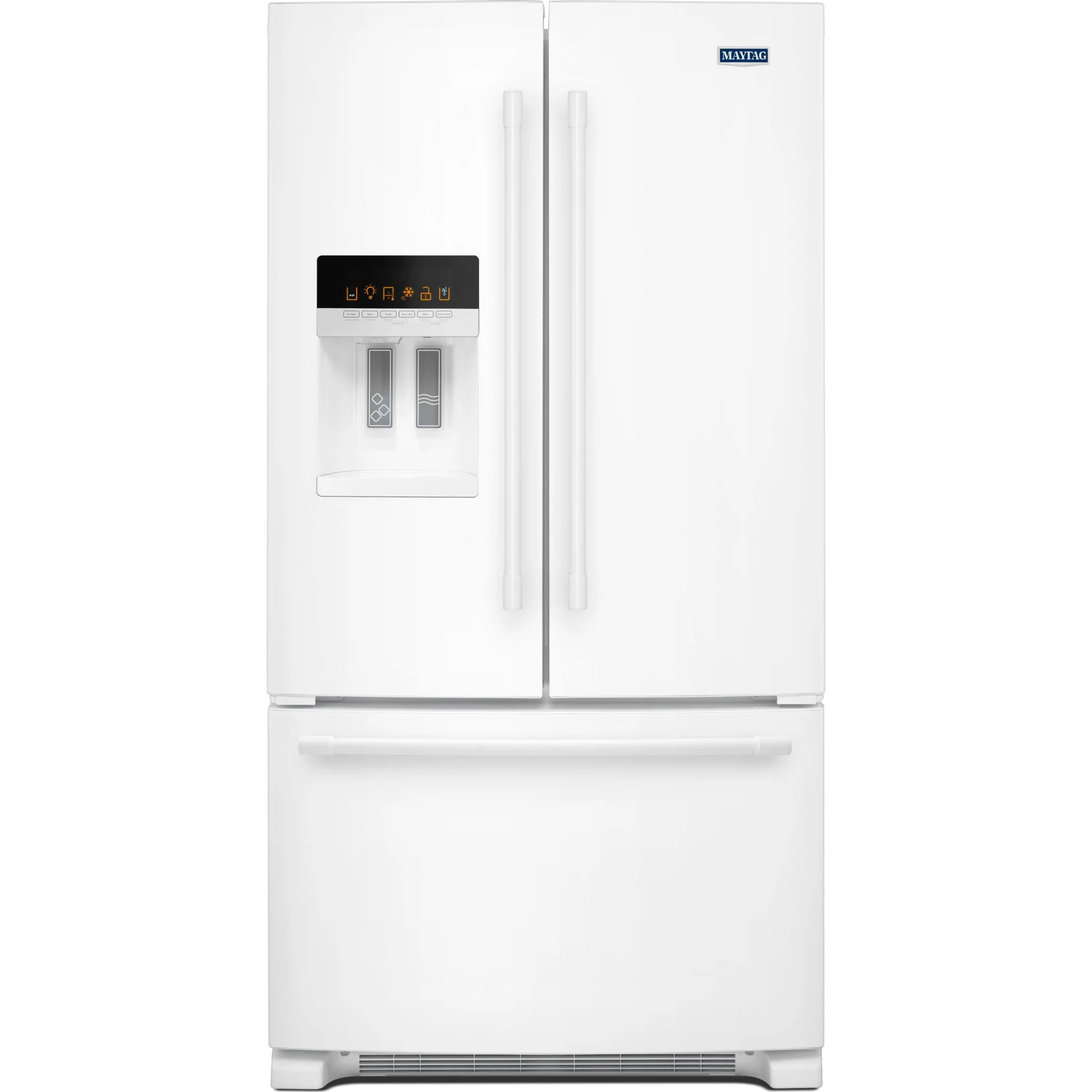 Maytag 36- Inch Wide French Door Refrigerator with PowerCold Feature - 25 Cu. Ft. -White (MFI2570FEW)