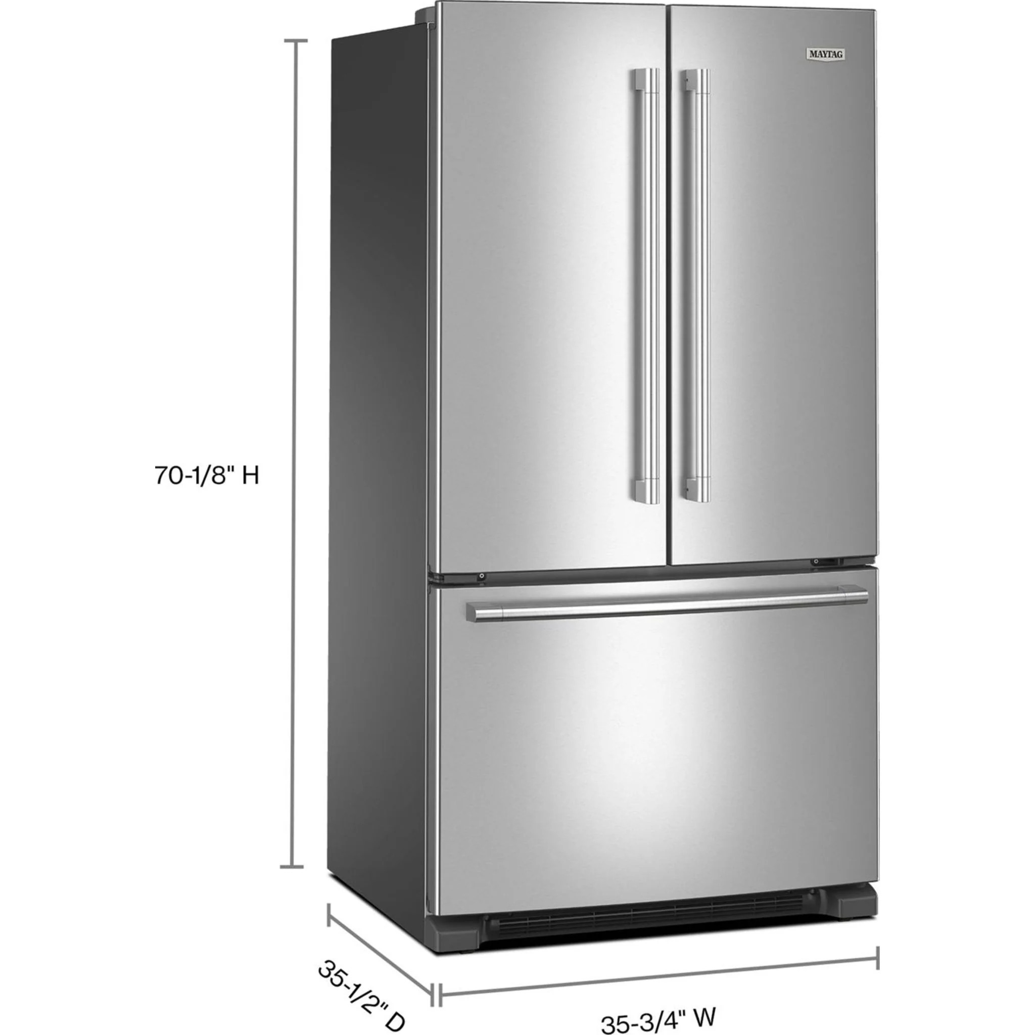 Maytag French Door Bottom Mount Refrigerator with Max Cool Setting -Fingerprint Resistant Stainless Steel (MRFF4136RZ) - Image 5