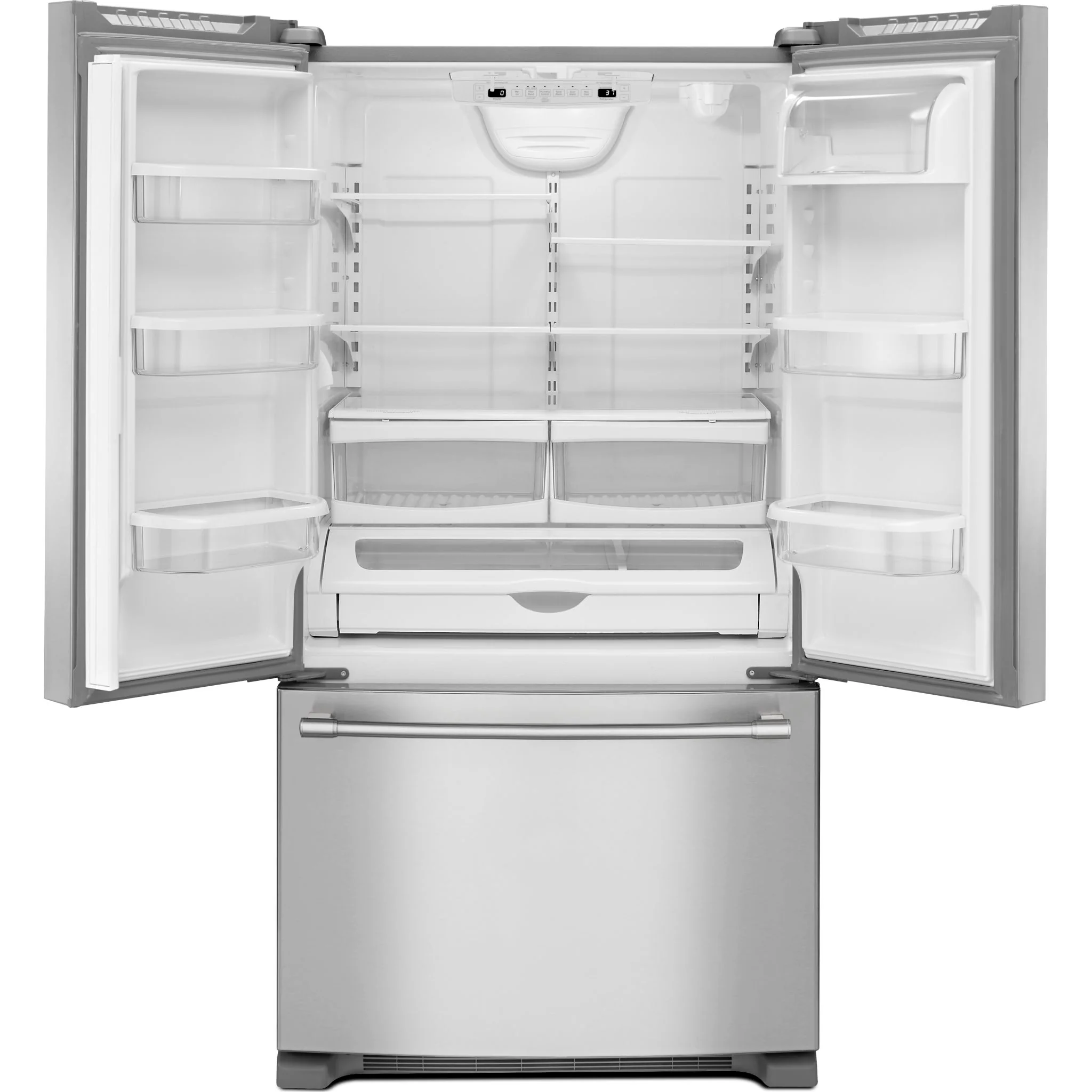 Maytag 33-Inch Wide French Door Refrigerator with Water Dispenser - 22 Cu. Ft -Fingerprint Resistant Stainless Steel (MRFF5033PZ) - Image 2