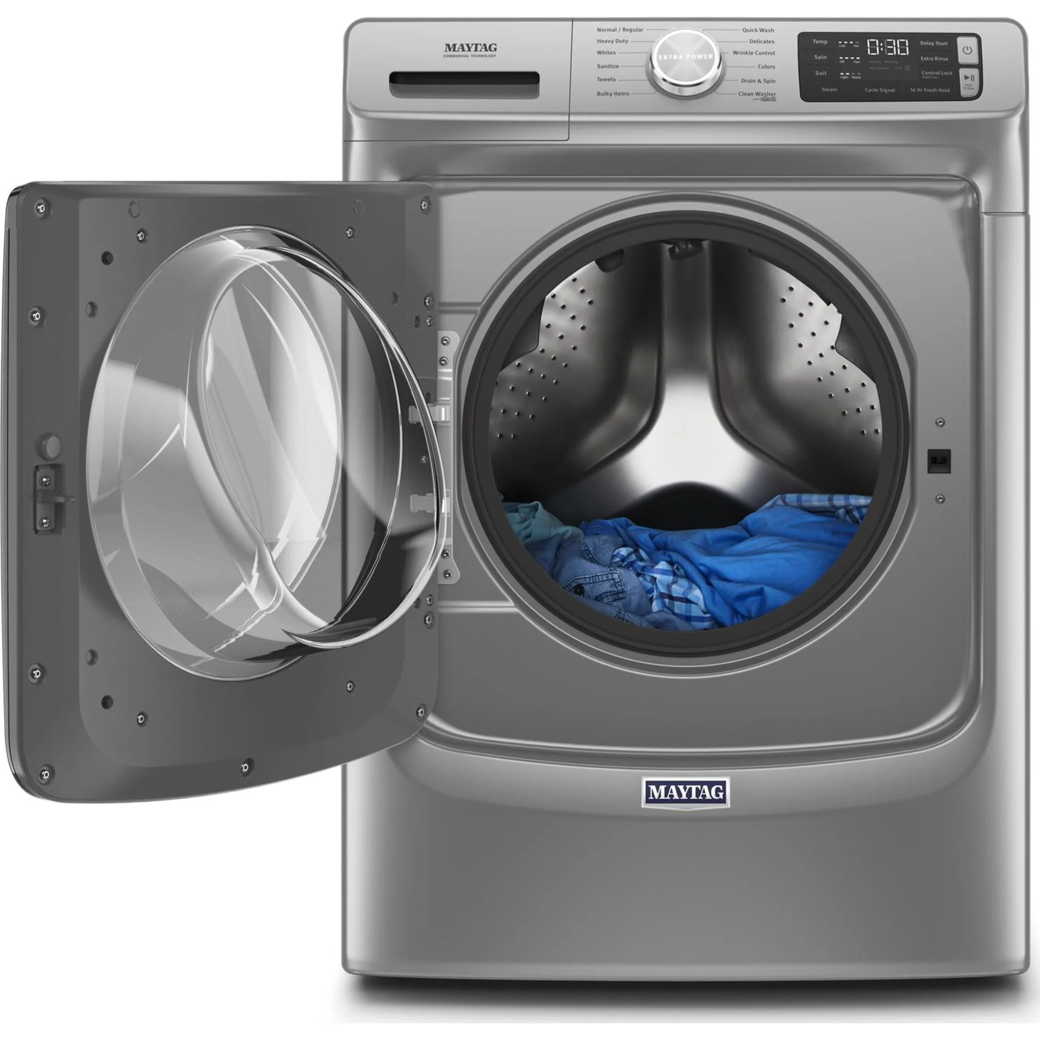 Maytag Front Load Washer with Extra Power and 16-Hr Fresh Hold option - 5.5 cu. ft. -Metallic Slate (MHW6630HC) - Image 30