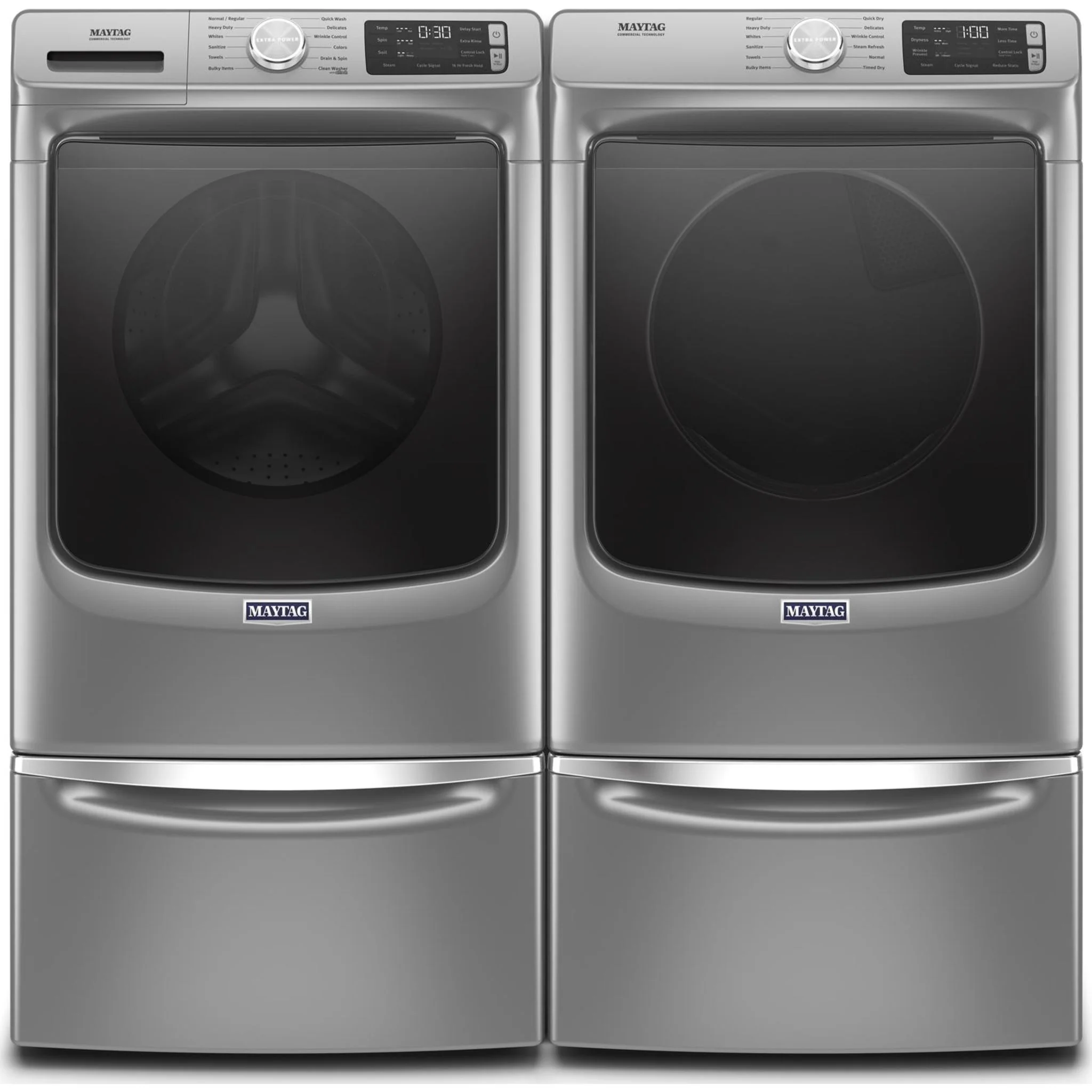Maytag Front Load Washer with Extra Power and 16-Hr Fresh Hold option - 5.5 cu. ft. -Metallic Slate (MHW6630HC) - Image 4