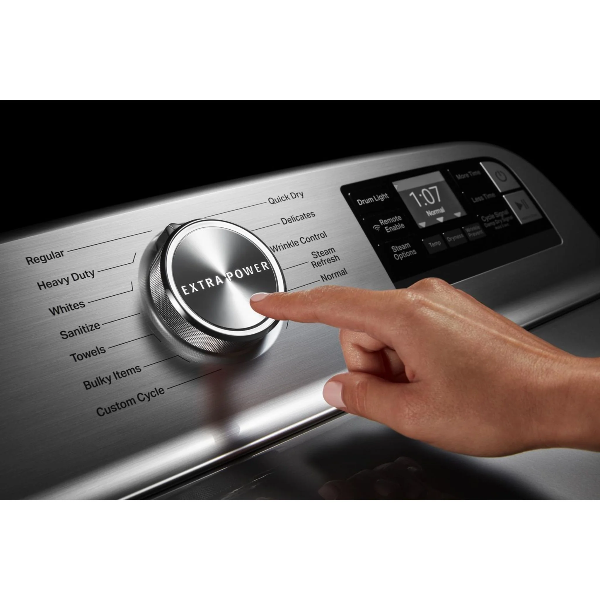 Maytag Smart Top Load Gas Dryer with Extra Power Button - 7.4 cu.ft. - Metallic Slate (MGD7230HC) - Image 13