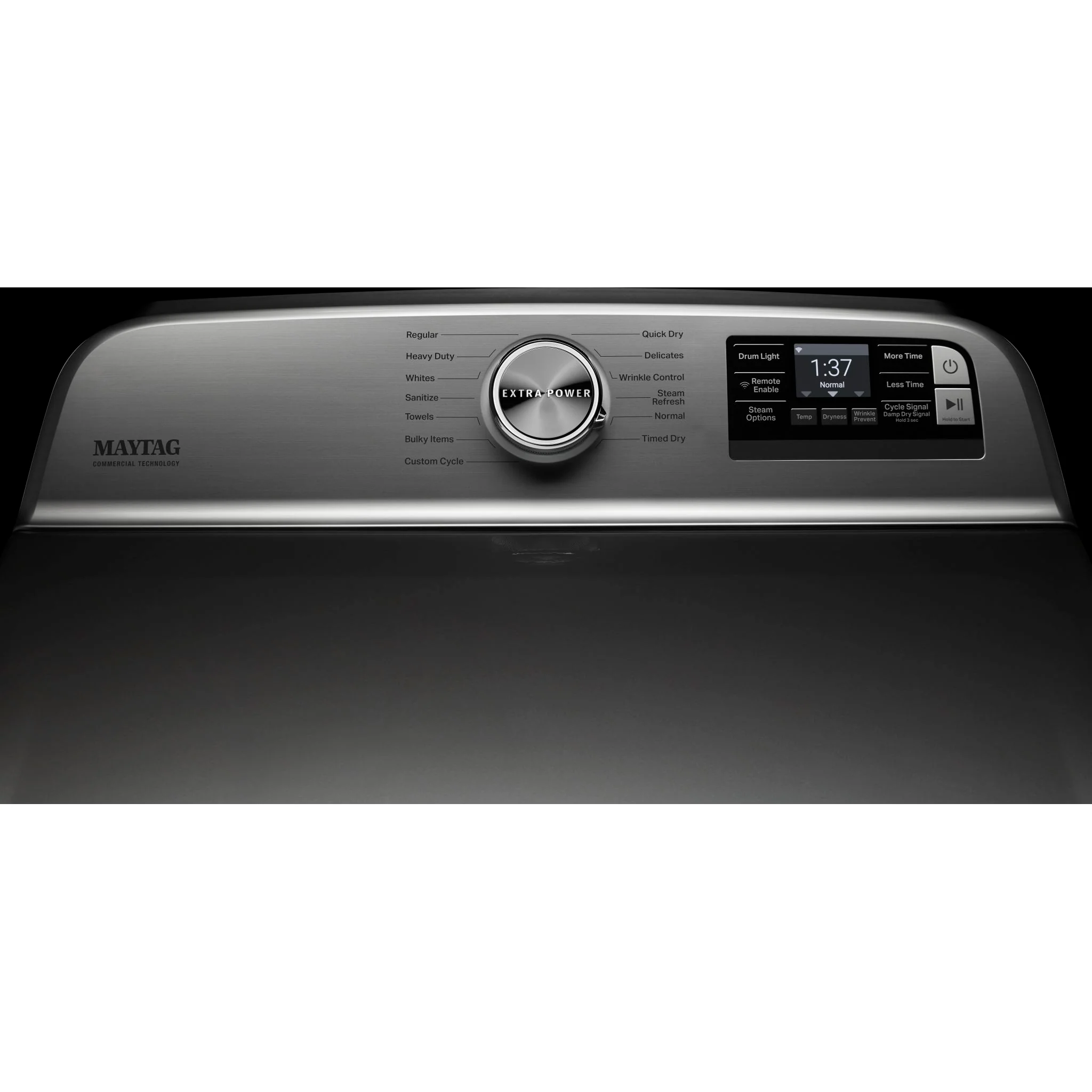 Maytag Smart Top Load Gas Dryer with Extra Power Button - 7.4 cu.ft. - Metallic Slate (MGD7230HC) - Image 5