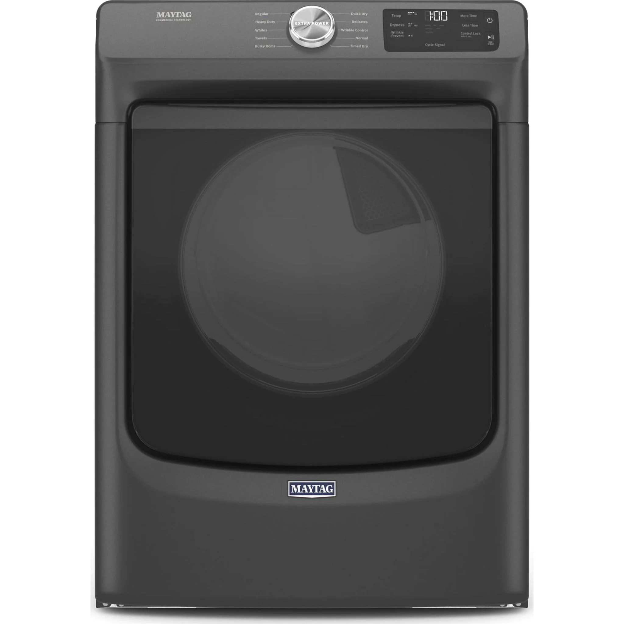 Maytag Front Load Gas Dryer with Extra Power and Quick Dry cycle - 7.3 cu. ft. -Volcano Black (MGD5630MBK)