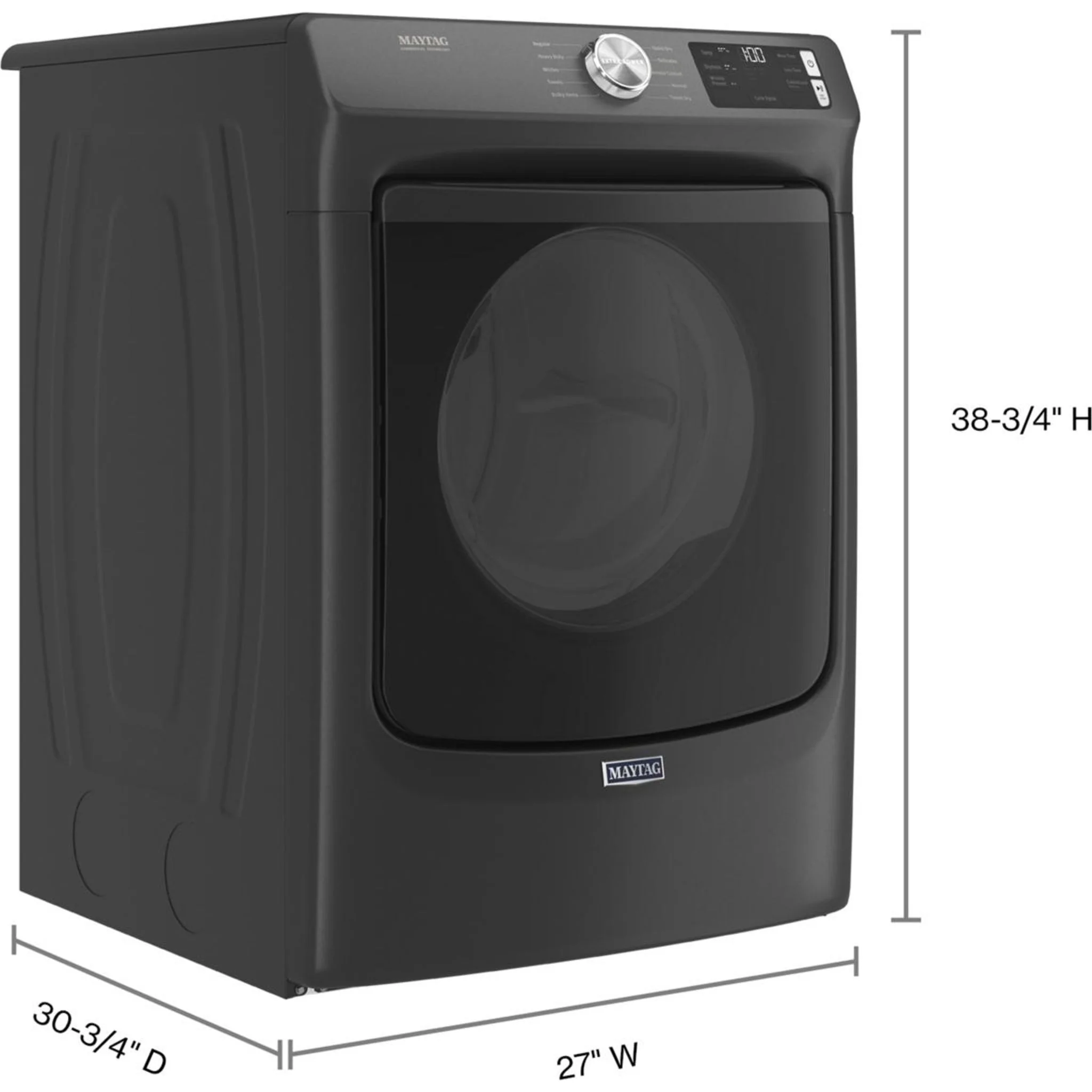 Maytag Front Load Gas Dryer with Extra Power and Quick Dry cycle - 7.3 cu. ft. -Volcano Black (MGD5630MBK) - Image 23