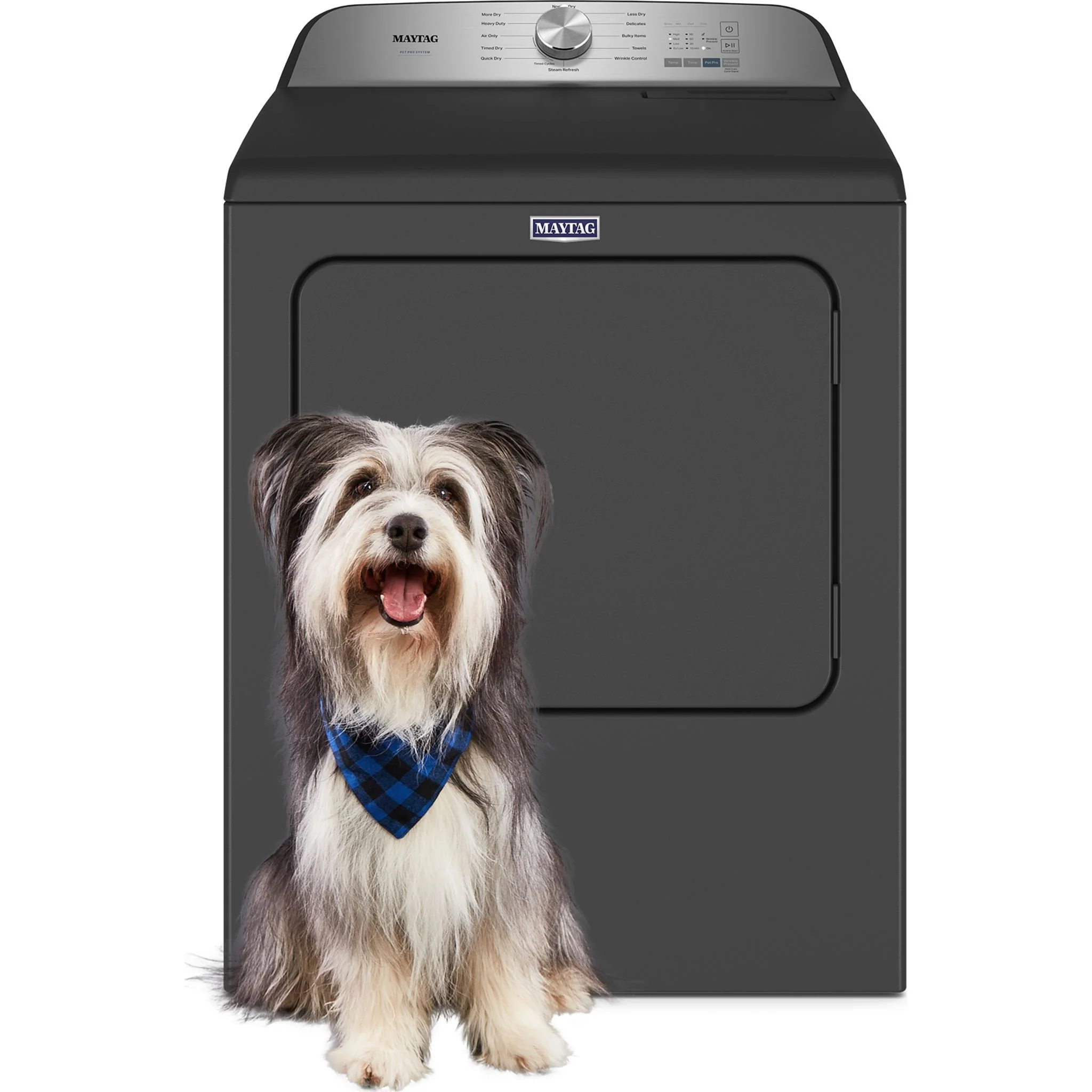 Maytag Pet Pro Top Load Gas Dryer - 7.0 cu.ft. - Black Shadow (MGD6500MBK)