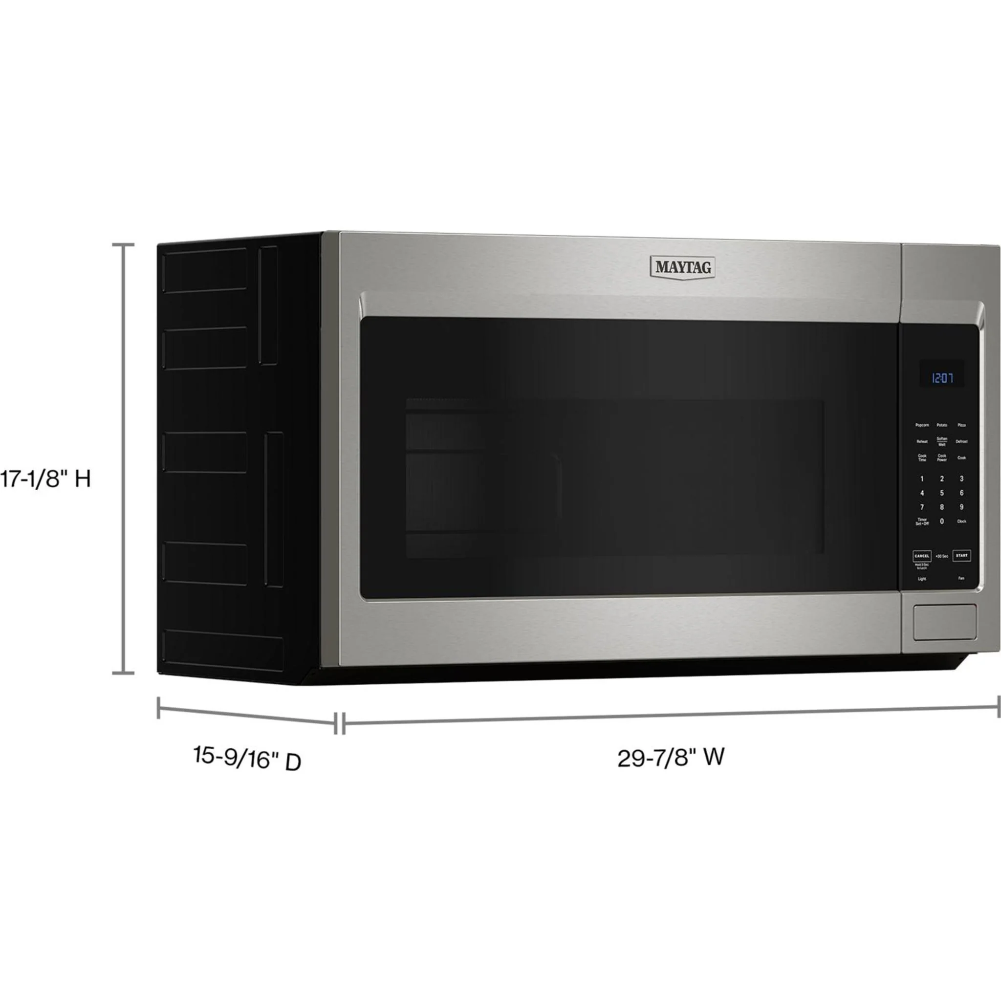 Maytag Over-The-Range Microwave with Non-Stick Interior Coating - 1.7 Cu. Ft. -Fingerprint Resistant Stainless Steel (YMMMS4230PZ) - Image 10