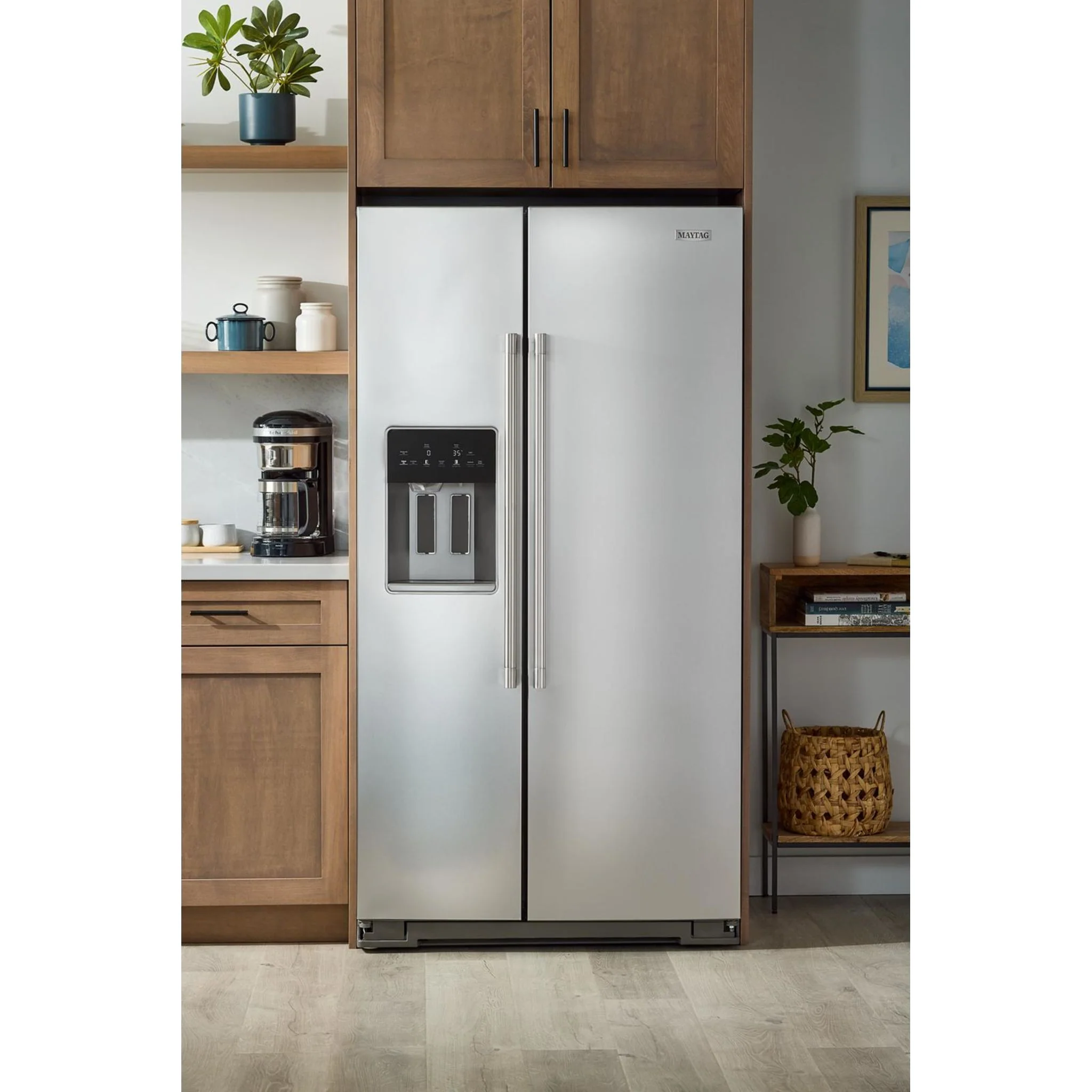 Maytag 36-Inch Counter-Depth Side-by-Side Refrigerator with Arctic Blue Interior - 20.8 Cu. Ft. - Fingerprint Resistant Stainless Steel (MRSC6636RZ) - Image 18