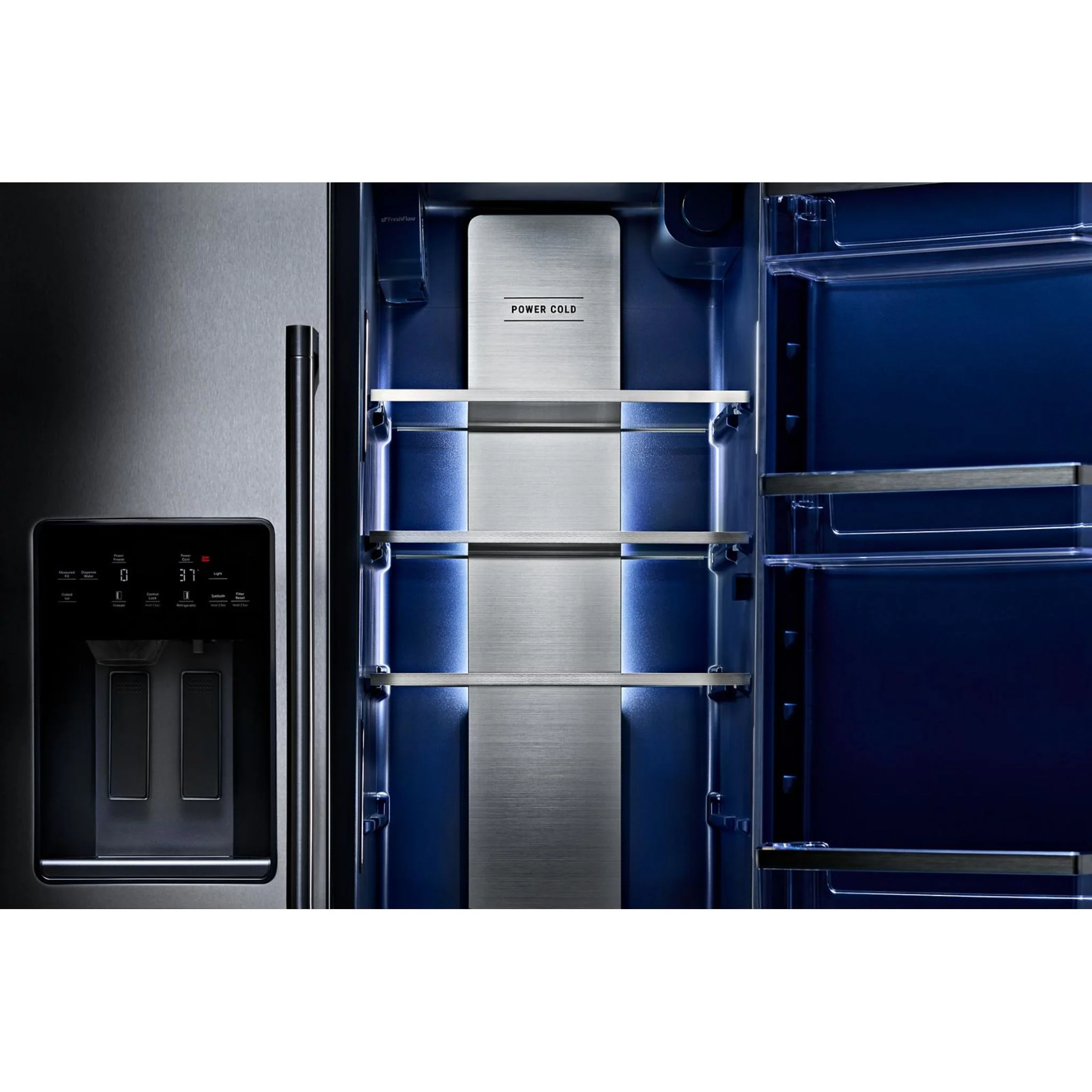 Maytag 36-Inch Counter-Depth Side-by-Side Refrigerator with Arctic Blue Interior - 20.8 Cu. Ft. - Fingerprint Resistant Stainless Steel (MRSC6636RZ) - Image 29