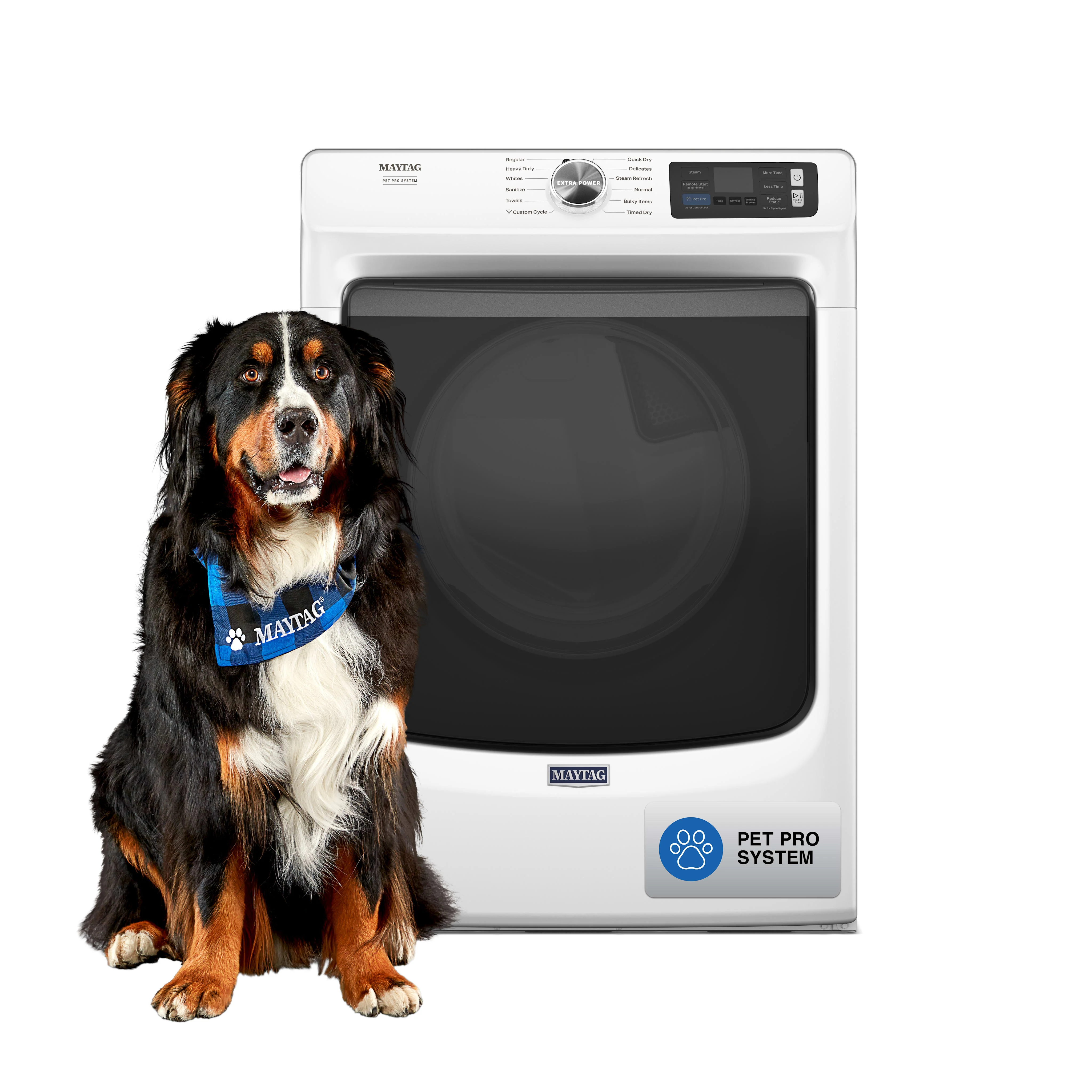 Maytag Smart Pet Pro Front Load Gas Dryer - 7.4 CU. FT. -White (MGD7020RW)