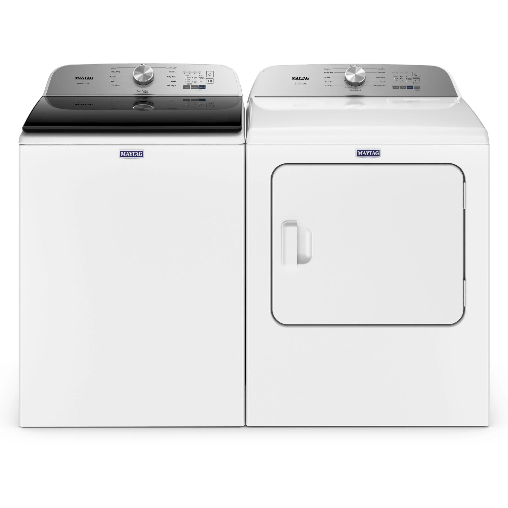 Maytag Top Load Pair (Pet Pro) (YMED6500MW-MVW6500MW) - White
