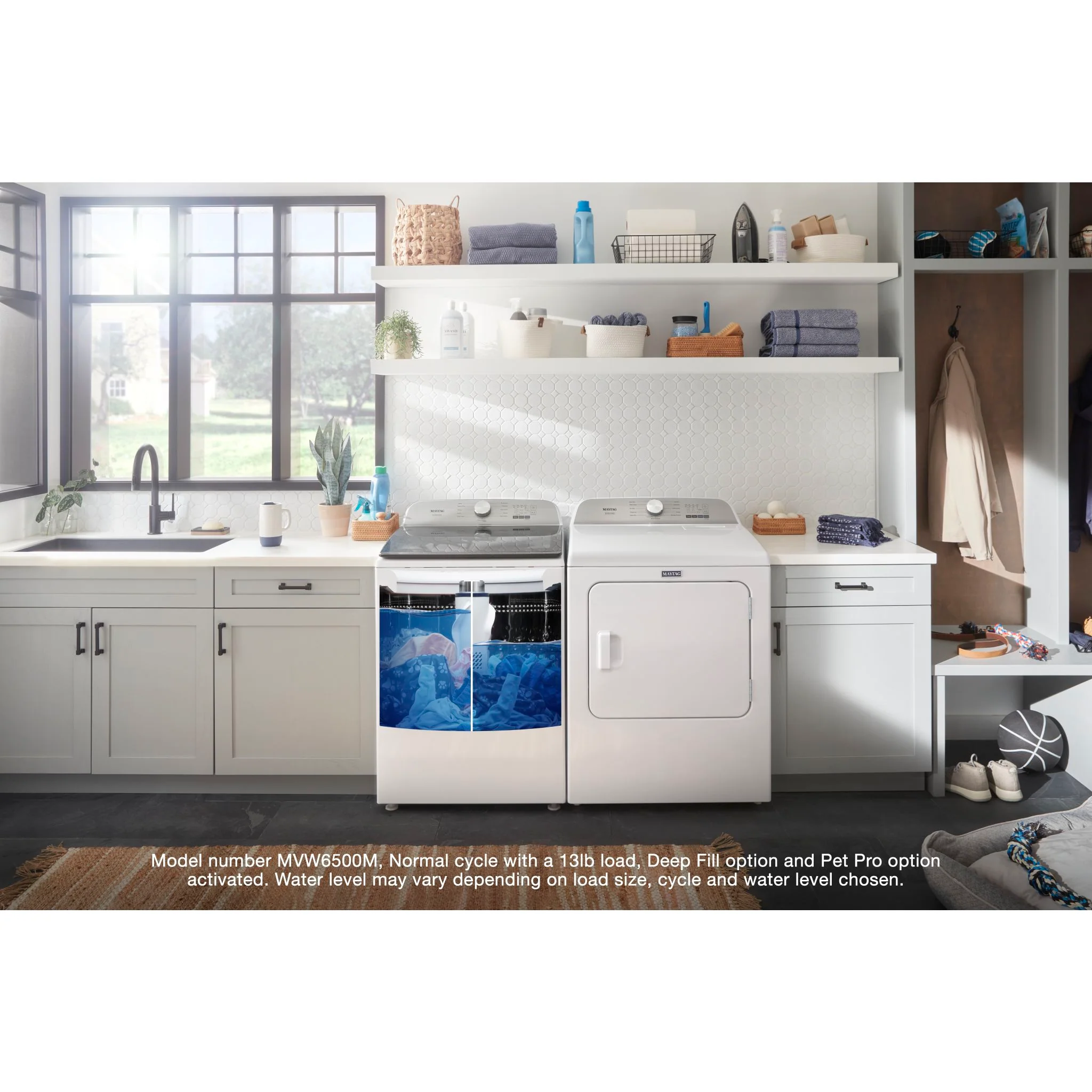 Maytag Top Load Pair (Pet Pro) (YMED6500MW-MVW6500MW) - White - Image 15