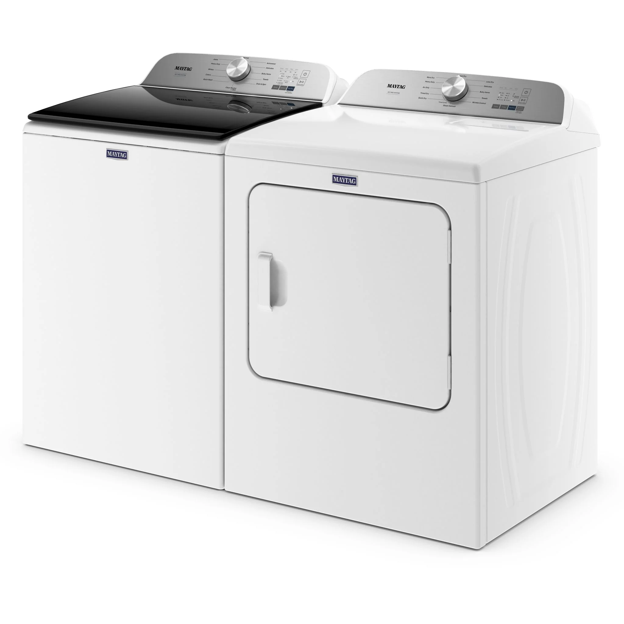 Maytag Top Load Pair (Pet Pro) (YMED6500MW-MVW6500MW) - White - Image 4
