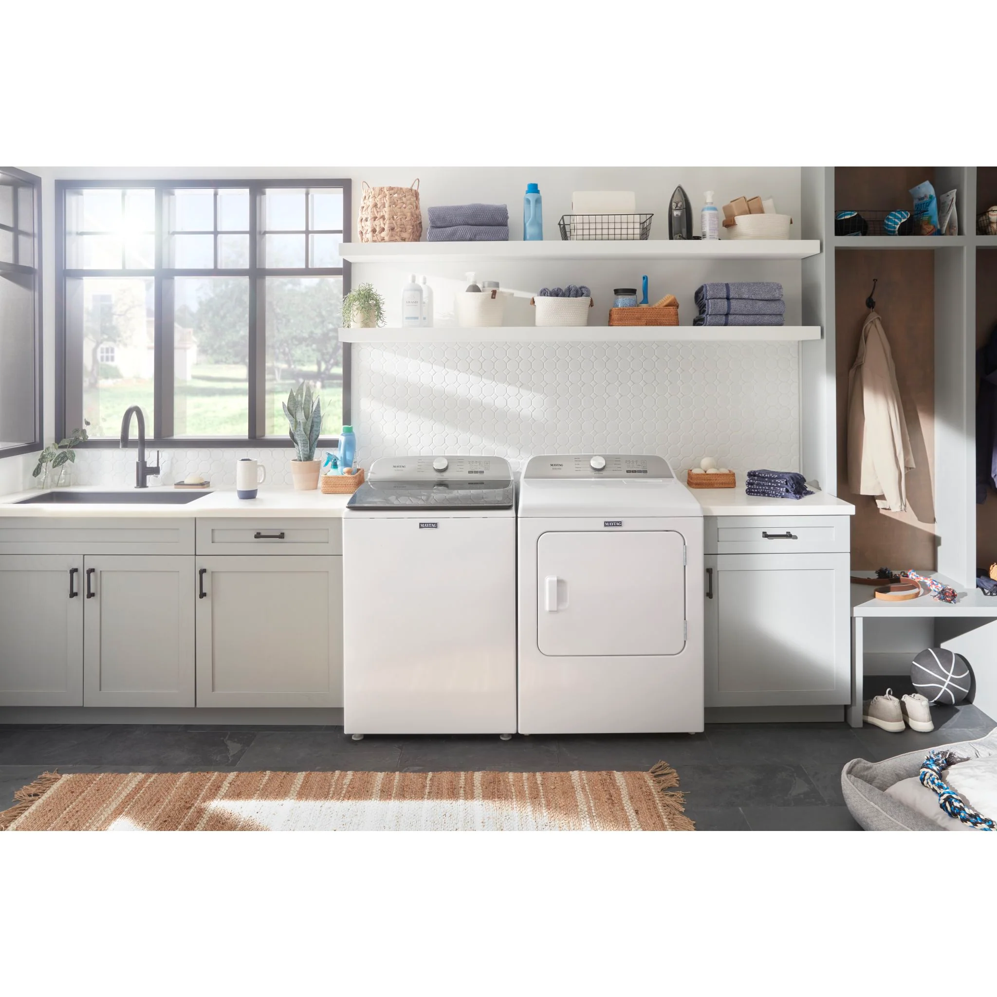 Maytag Top Load Pair (Pet Pro) (YMED6500MW-MVW6500MW) - White - Image 6