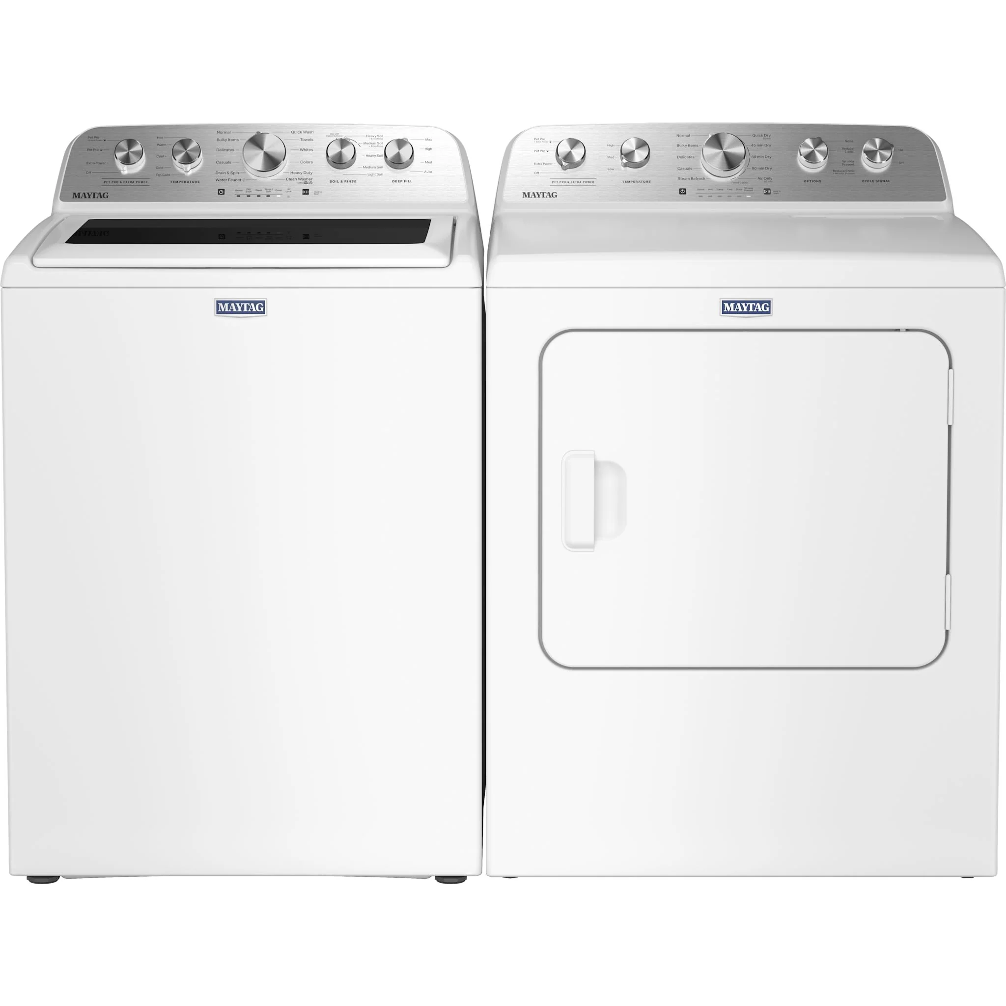 Maytag Top Load Pair (MTW5600RW-YMED5605RW) - White