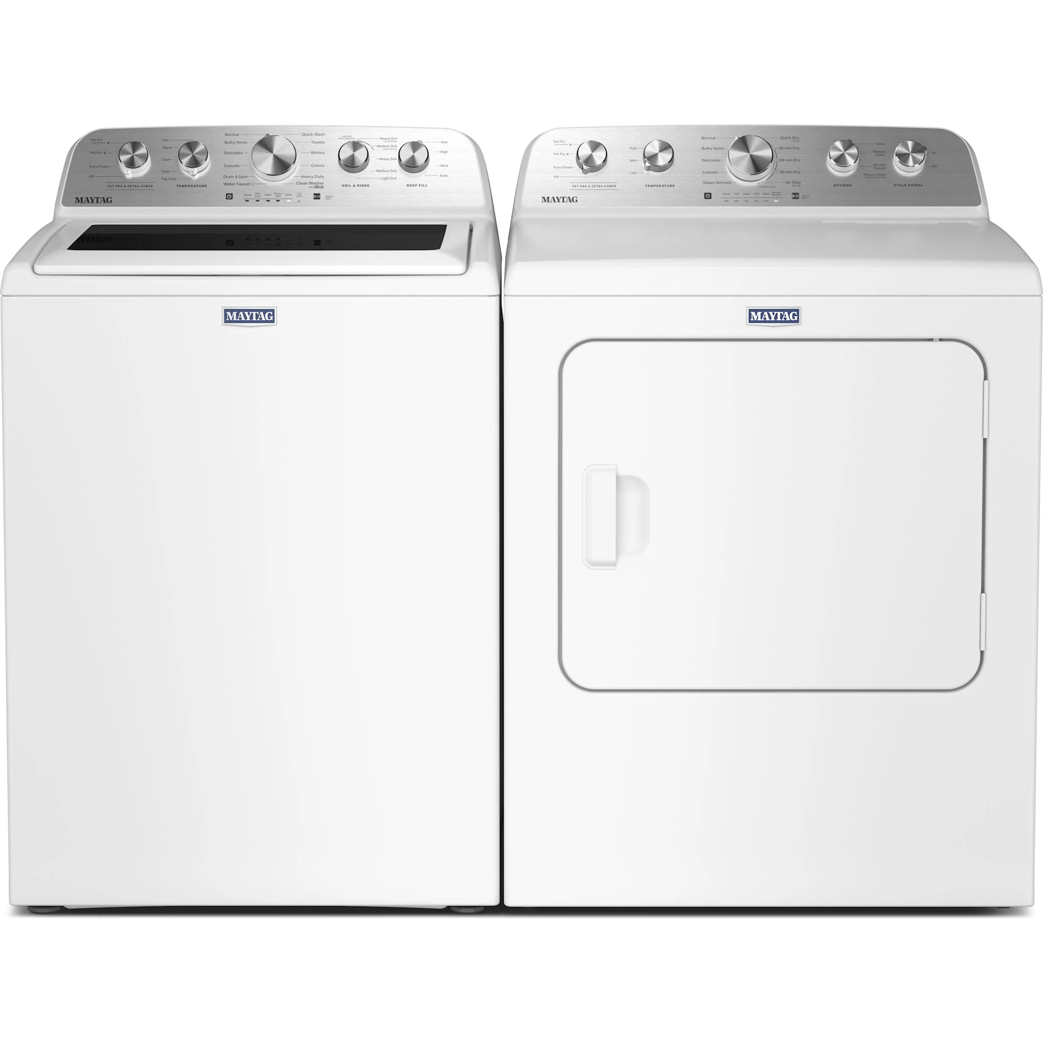 Maytag Top Load Pair (MTW5605RW-YMED5605RW) - White