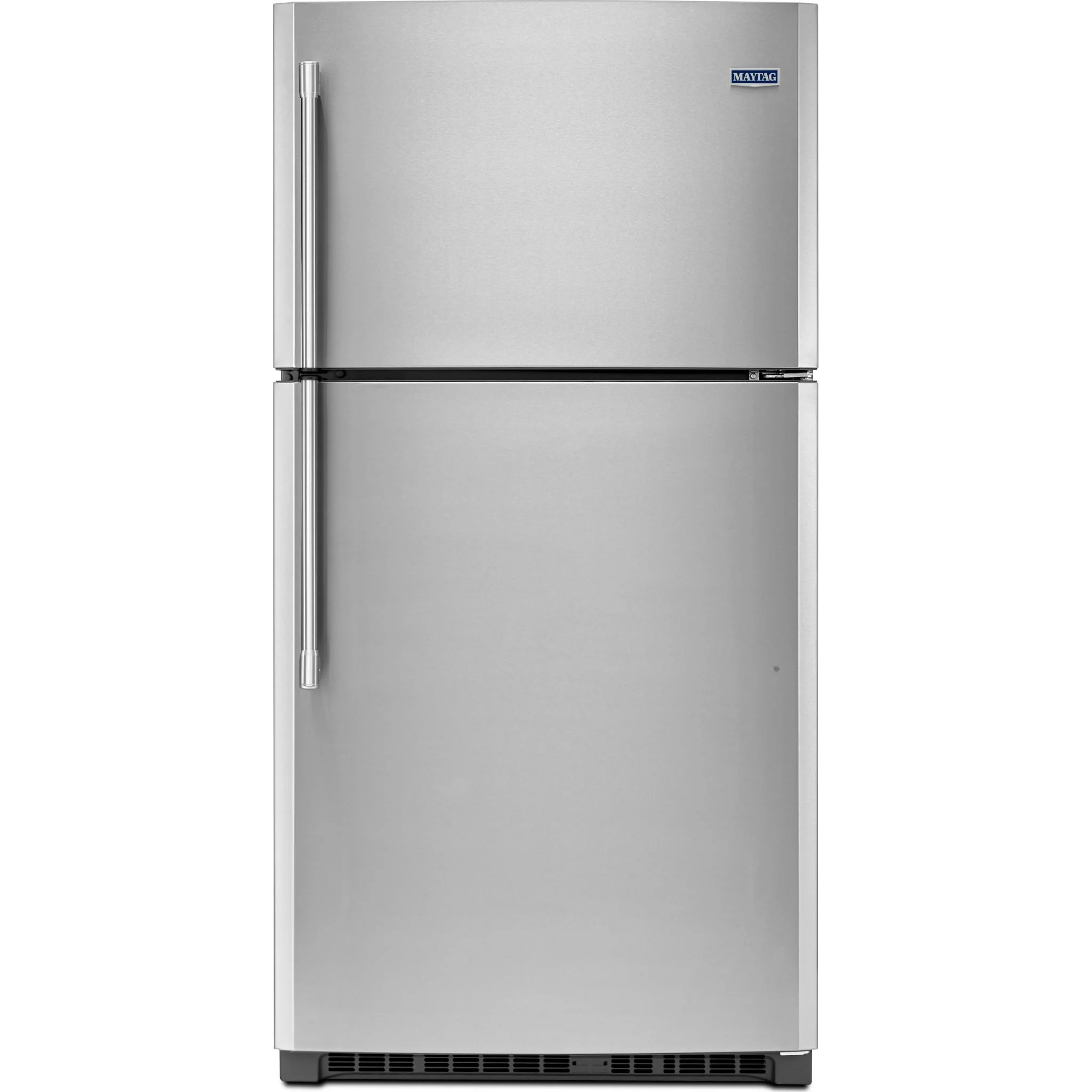 Maytag 33-Inch Wide Top Freezer Refrigerator with EvenAirCooling Tower- 21 Cu. Ft. -Fingerprint Resistant Stainless Steel (MRT711SMFZ)
