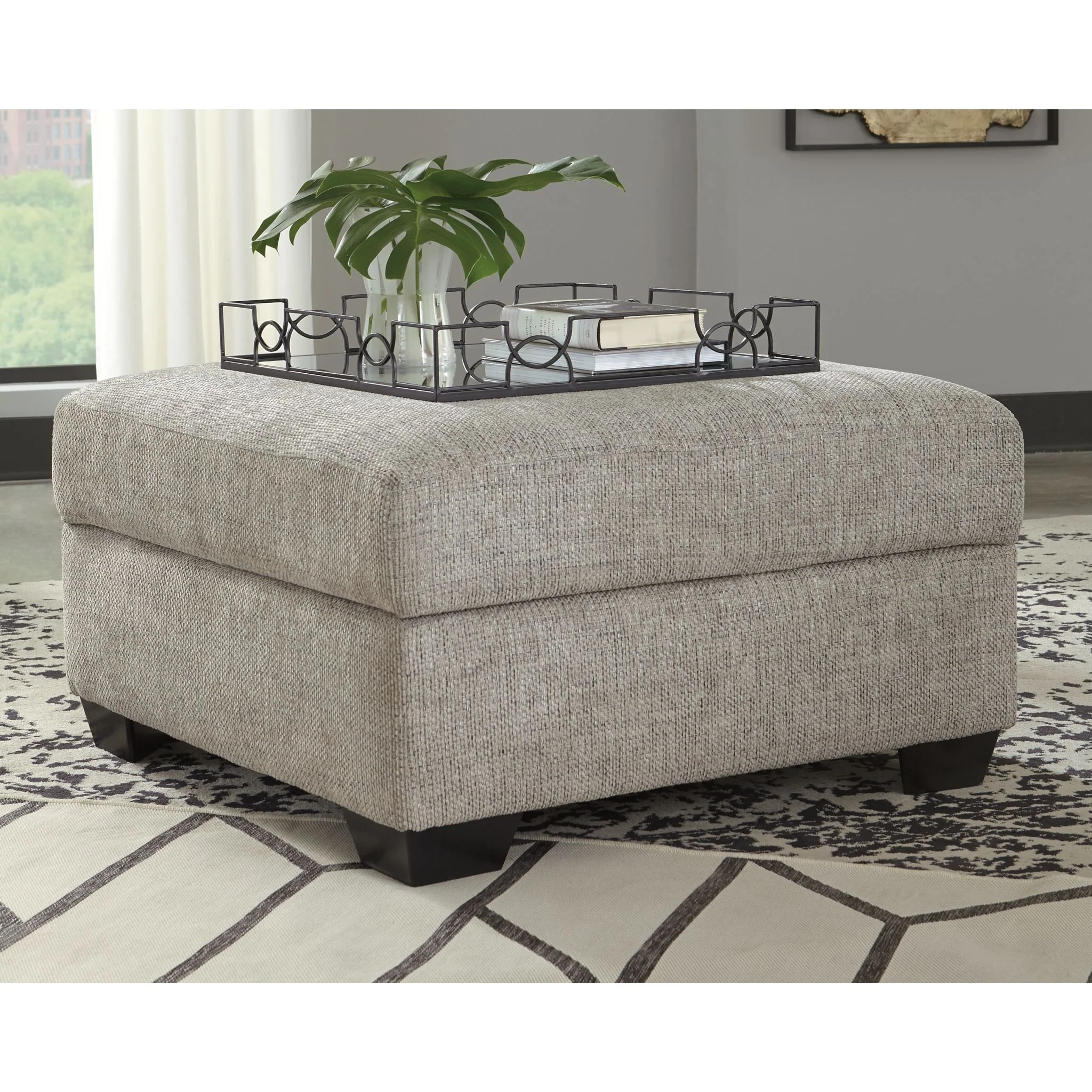Megginson Storage Ottoman - Storm - Image 2