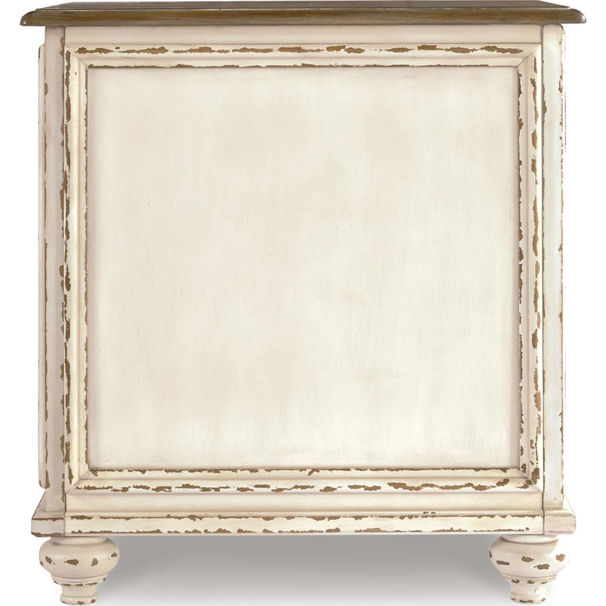 Meinertz Chair Side End Table - White/Brown - Image 11