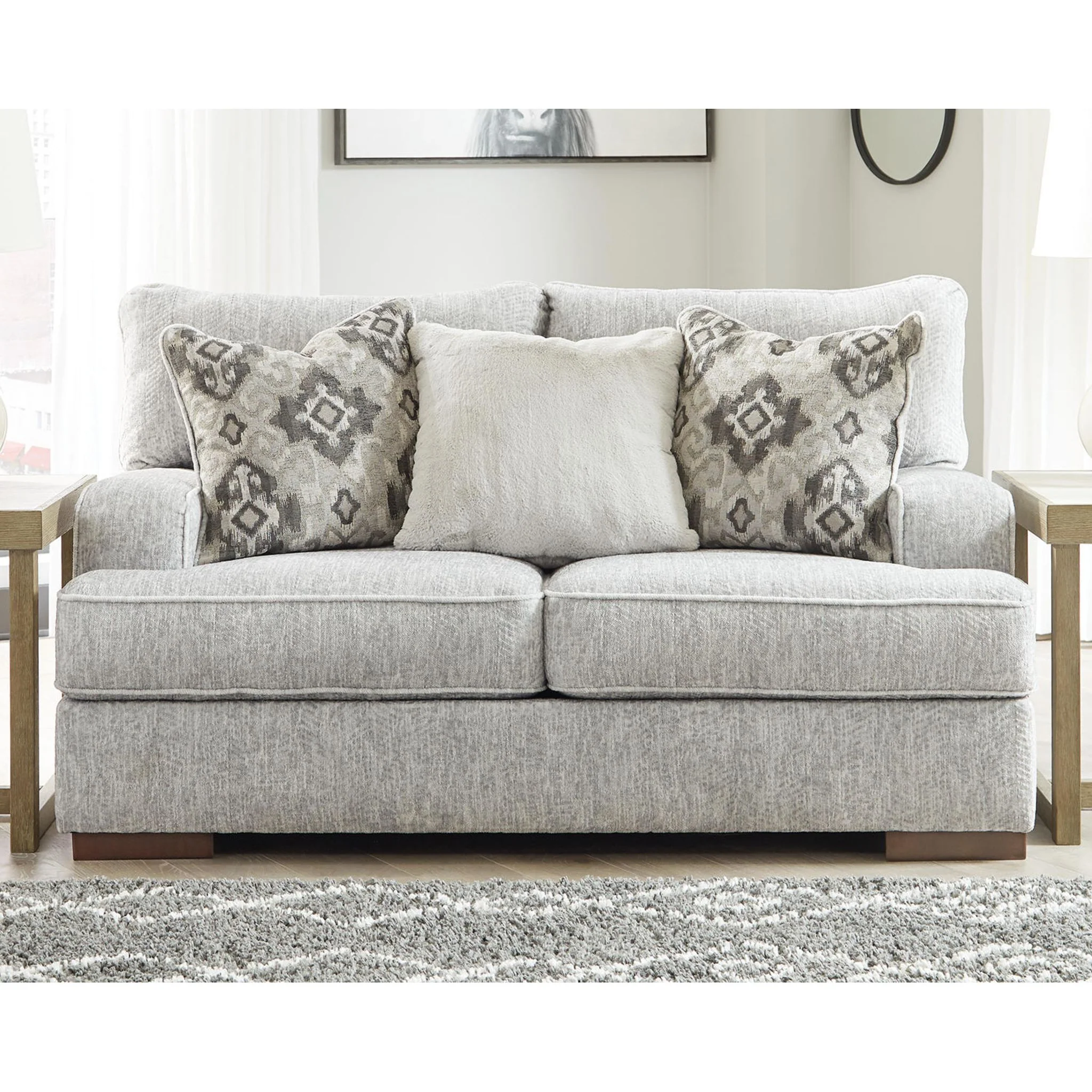 Mercado Loveseat - Pewter - Image 12