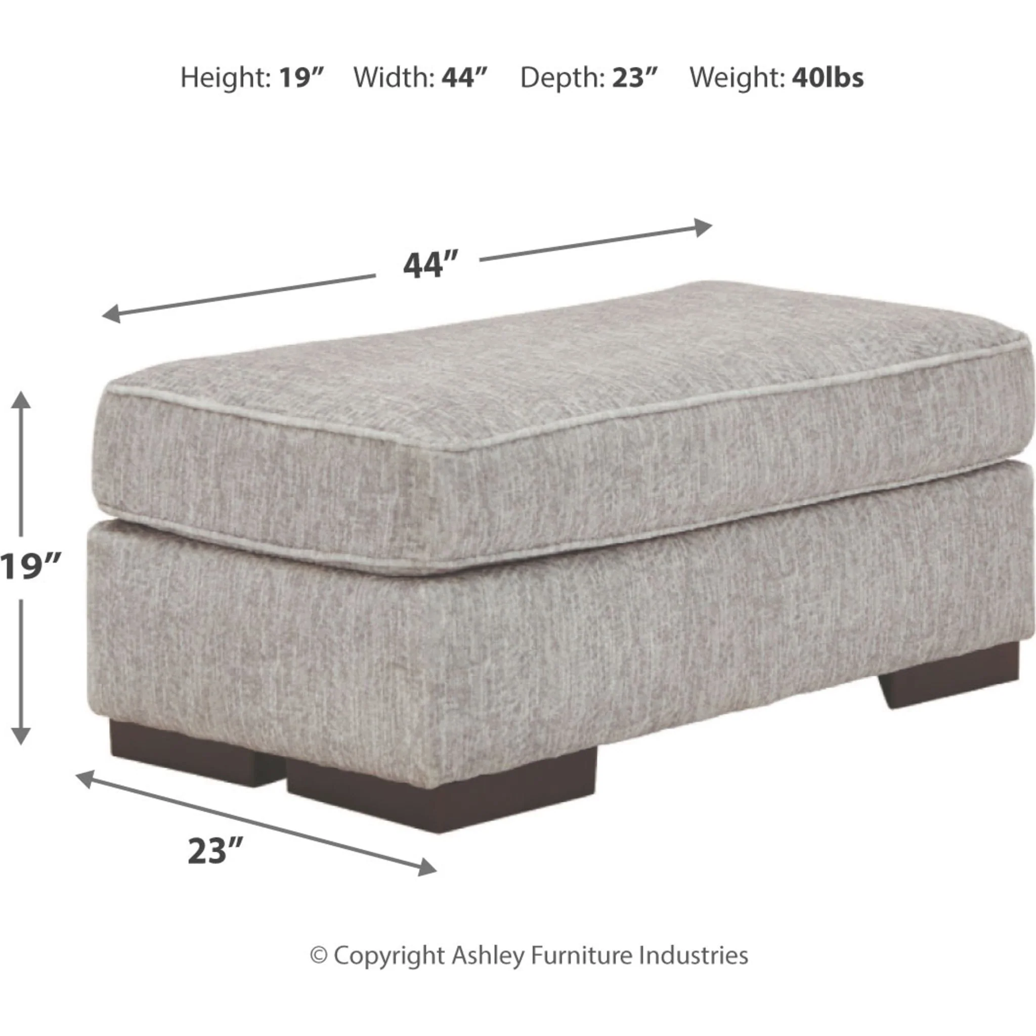 Mercado Ottoman - Pewter - Image 7