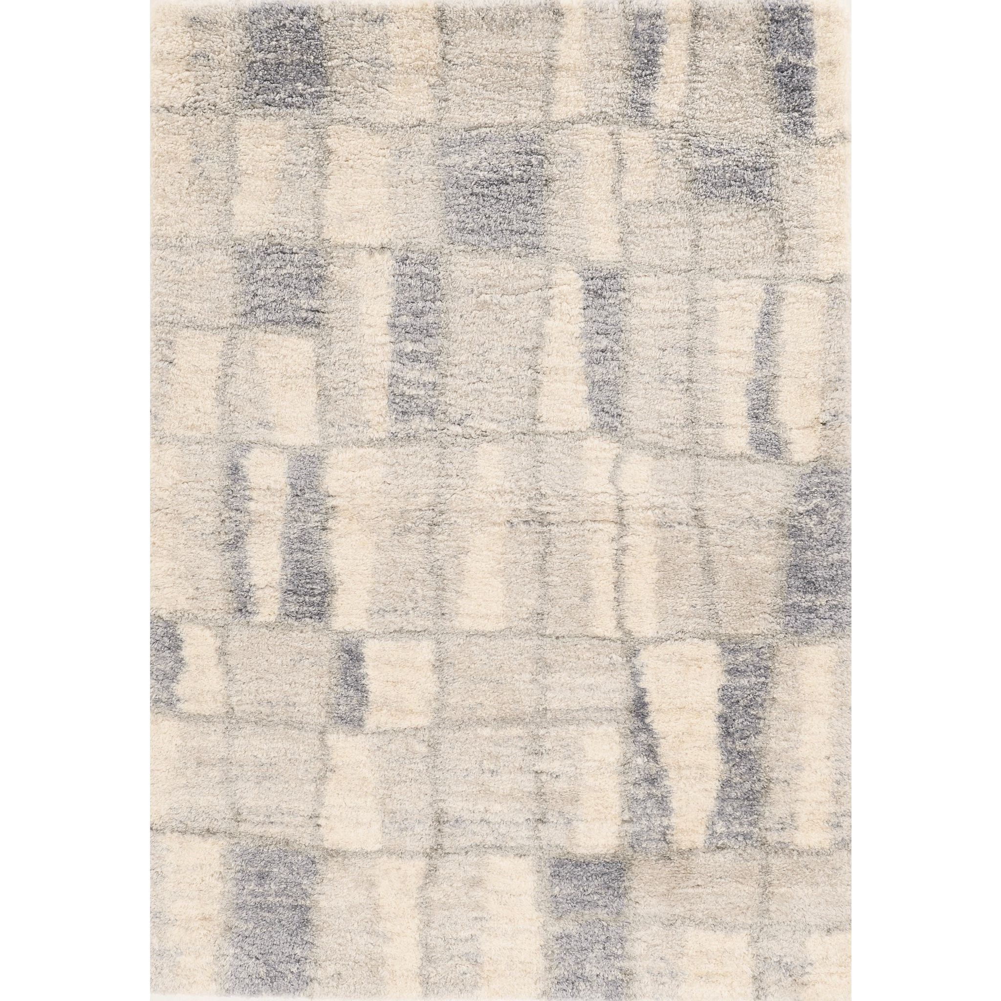 Merino Ivory Blue Cityscape Area Rug - 5' x 8'