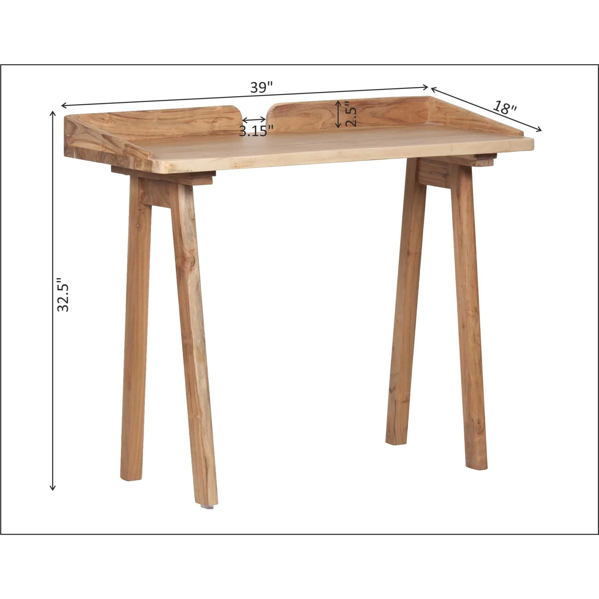 MidCentury Desk - Natural - Image 4