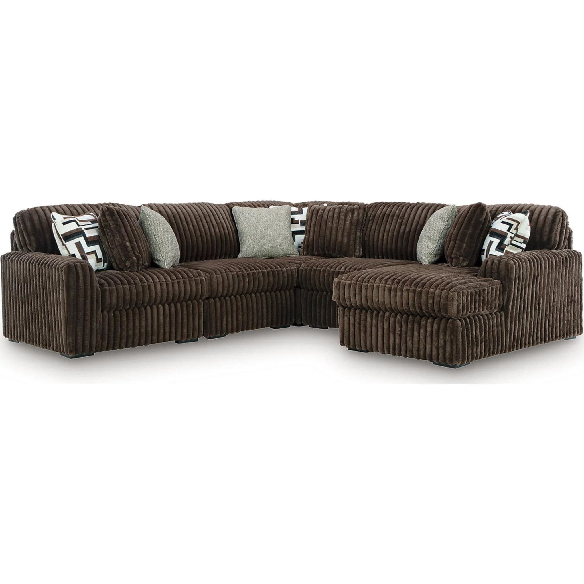 Midnight-Madness 5 Piece Sectional with Chaise - Image 2