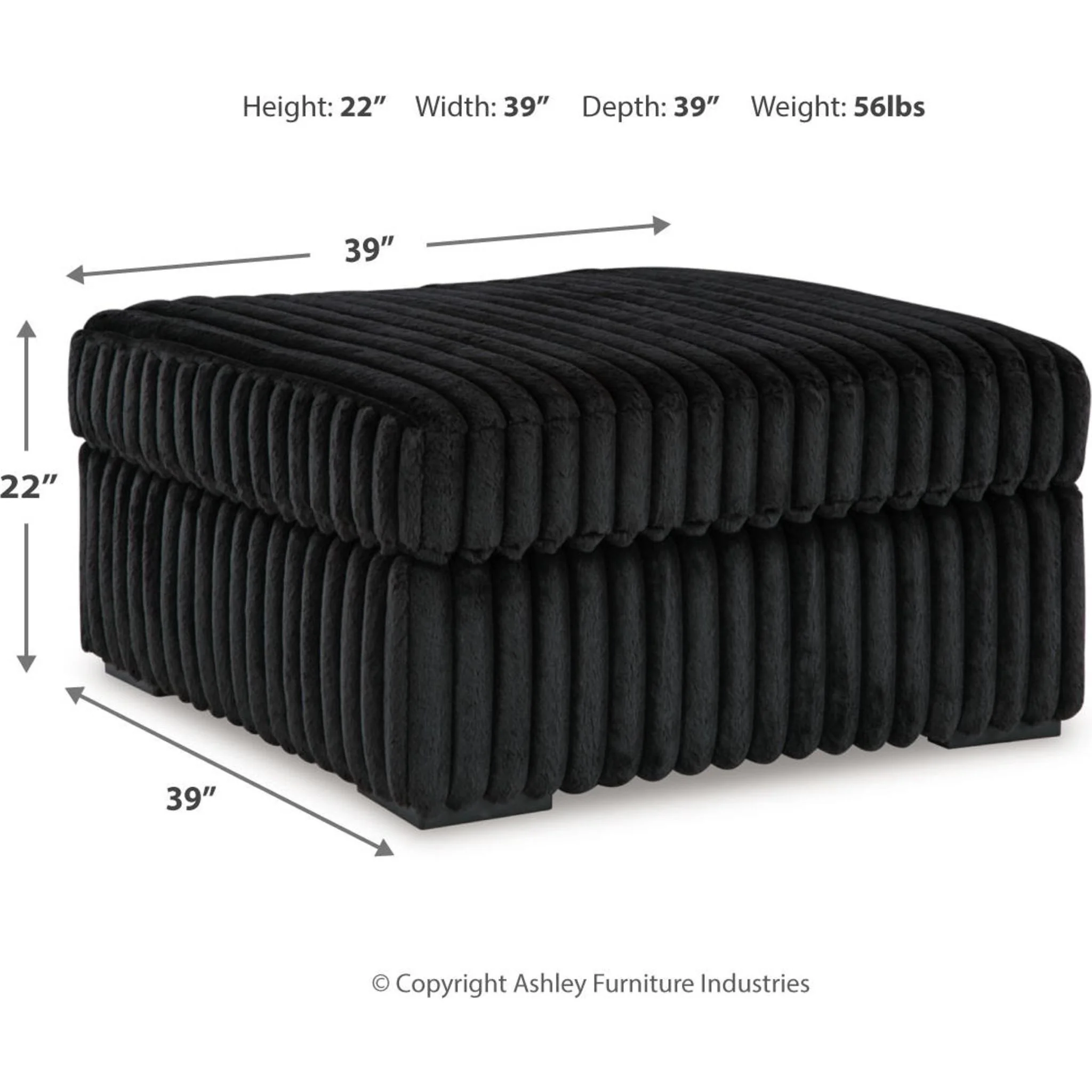 Midnight-Madness Oversized Accent Ottoman - Image 15