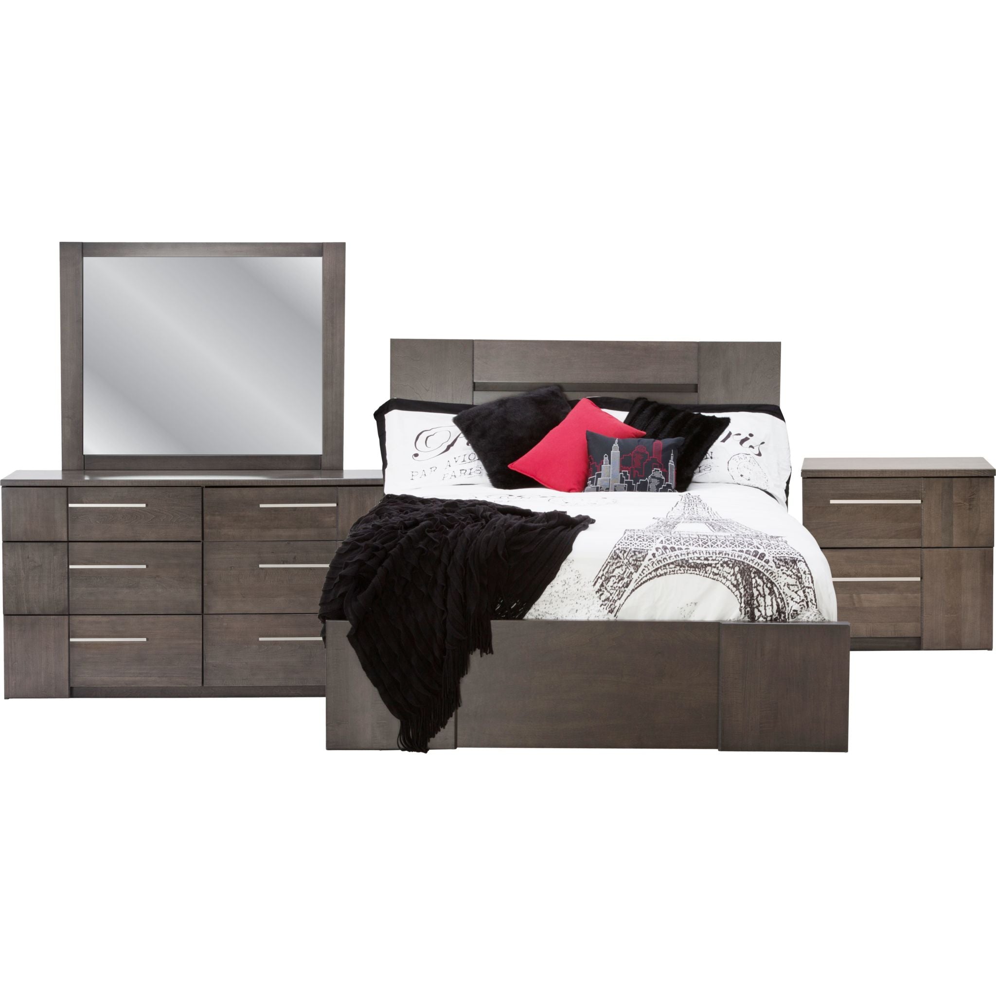 Milano 7 Piece Queen Bedroom - Graphite