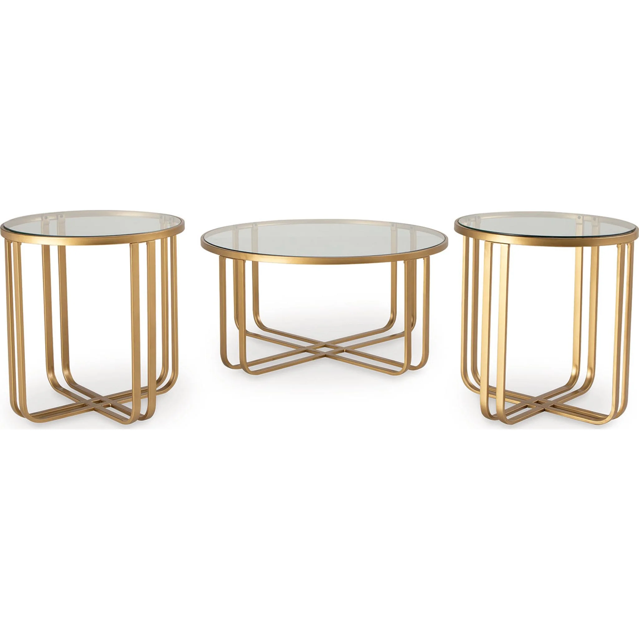 Milloton 3 Pack Tables - Gold - Image 9