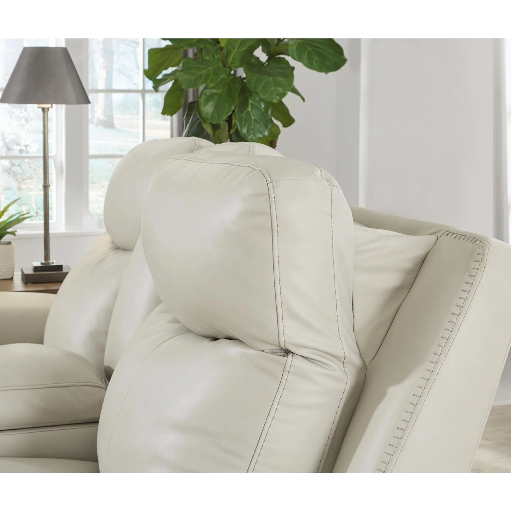Mindanao Power Reclining Loveseat Console with Headrest - Coconut - Image 16