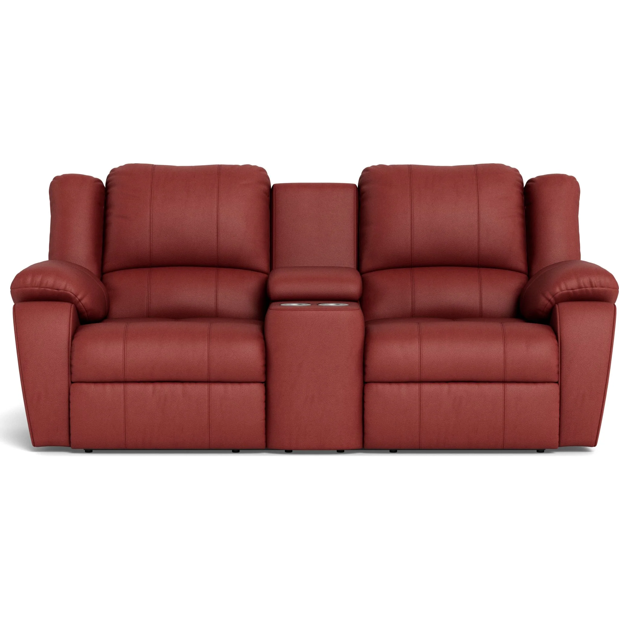 Mira Manual Reclining Loveseat Console with Cupholder