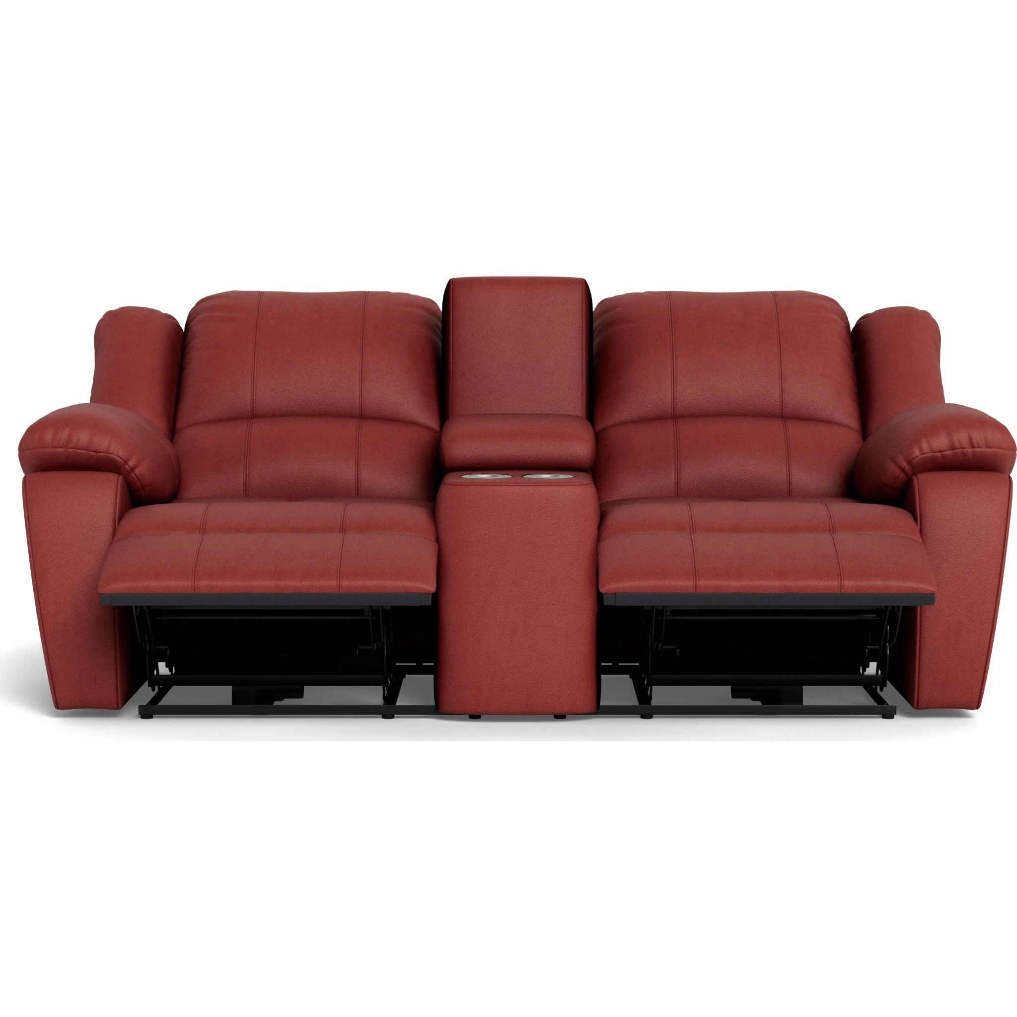 Mira Manual Reclining Loveseat Console with Cupholder - Image 2