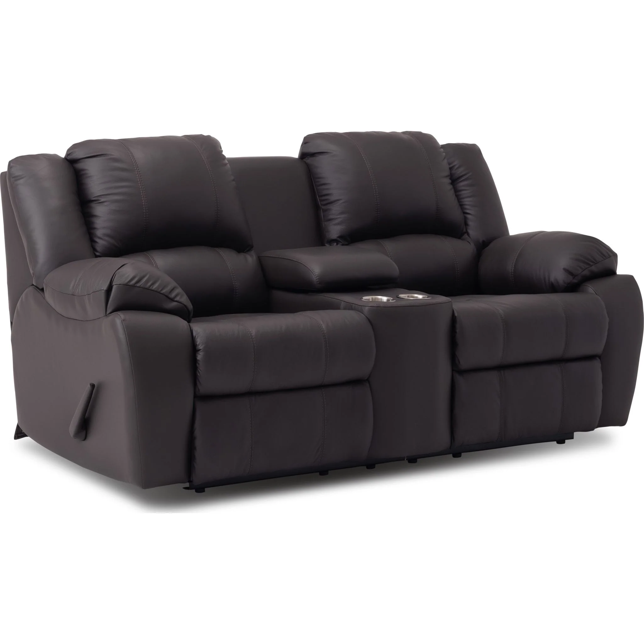 Mira Manual Reclining Loveseat Console with Cupholder - Image 2