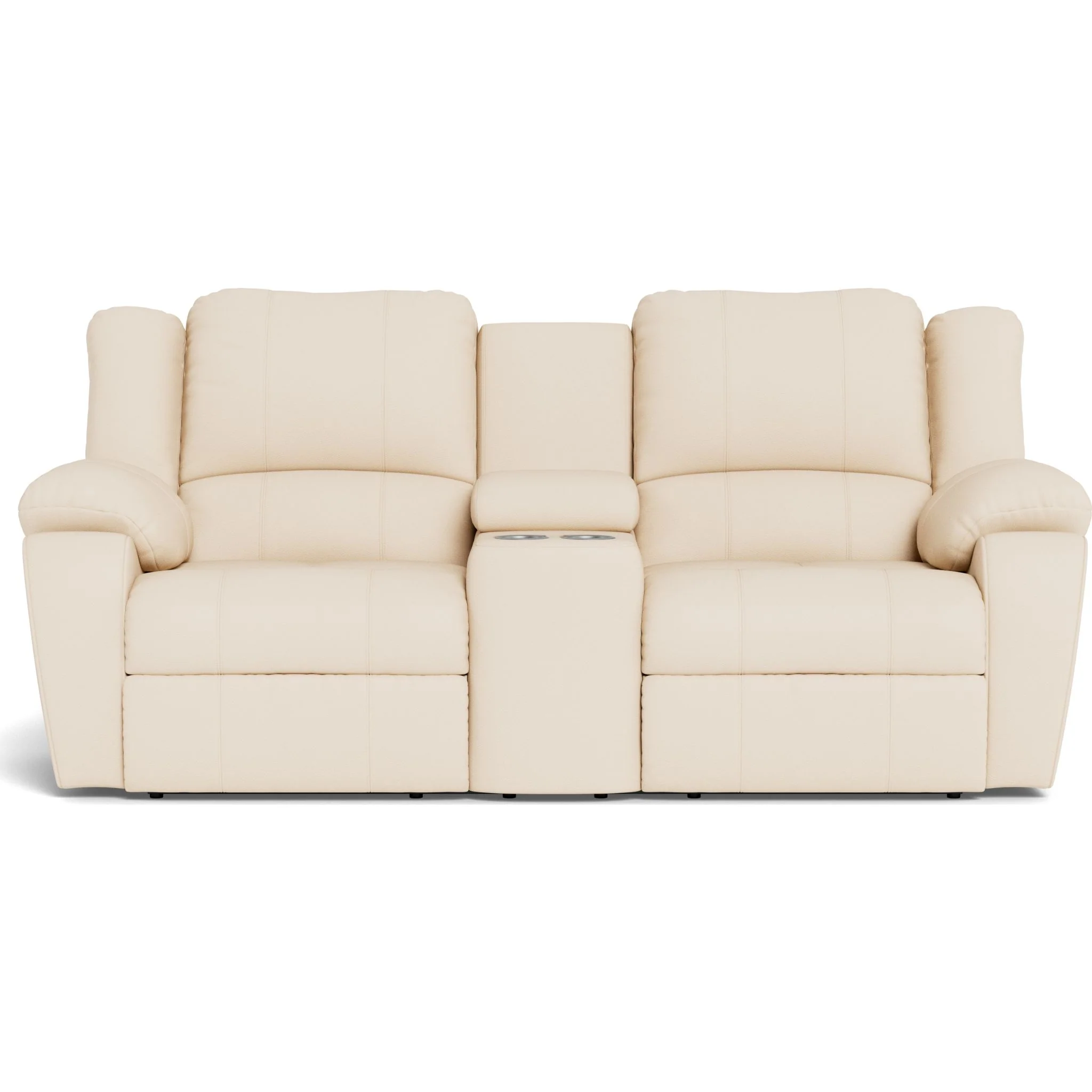 Mira Manual Reclining Loveseat Console with Cupholder