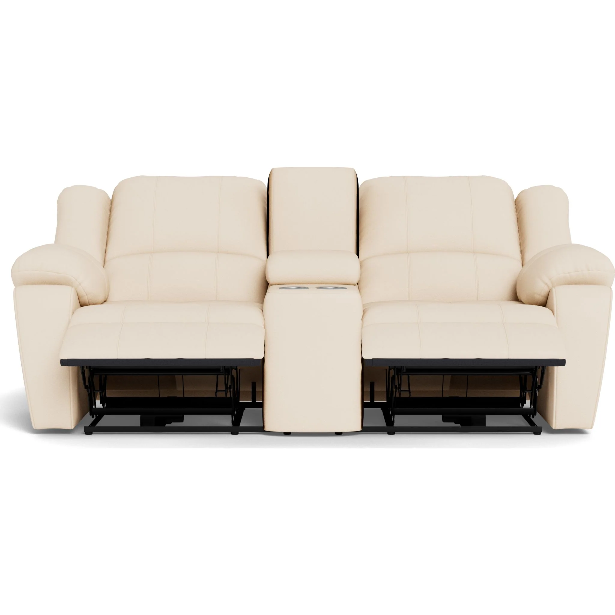 Mira Manual Reclining Loveseat Console with Cupholder - Image 2