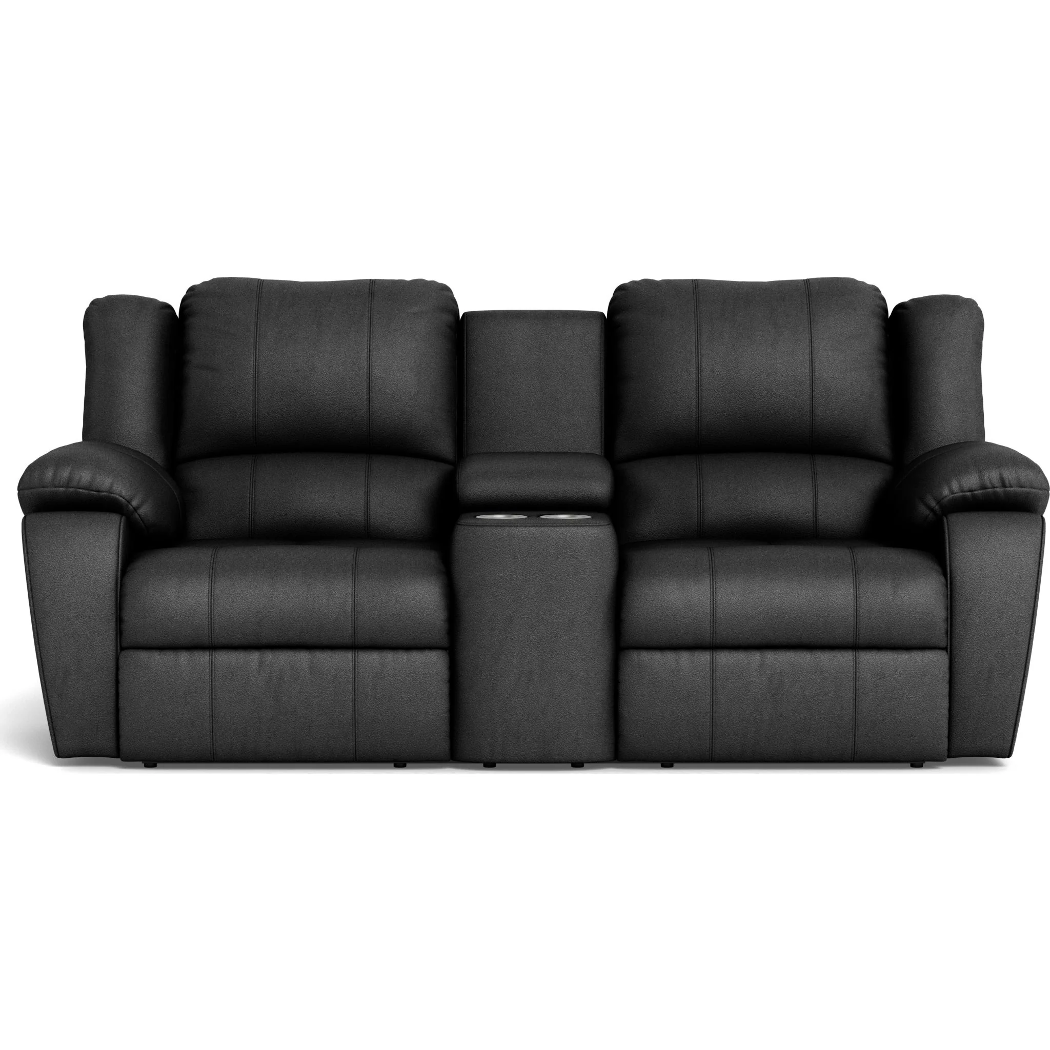 Mira Manual Reclining Loveseat Console with Cupholder - Image 3