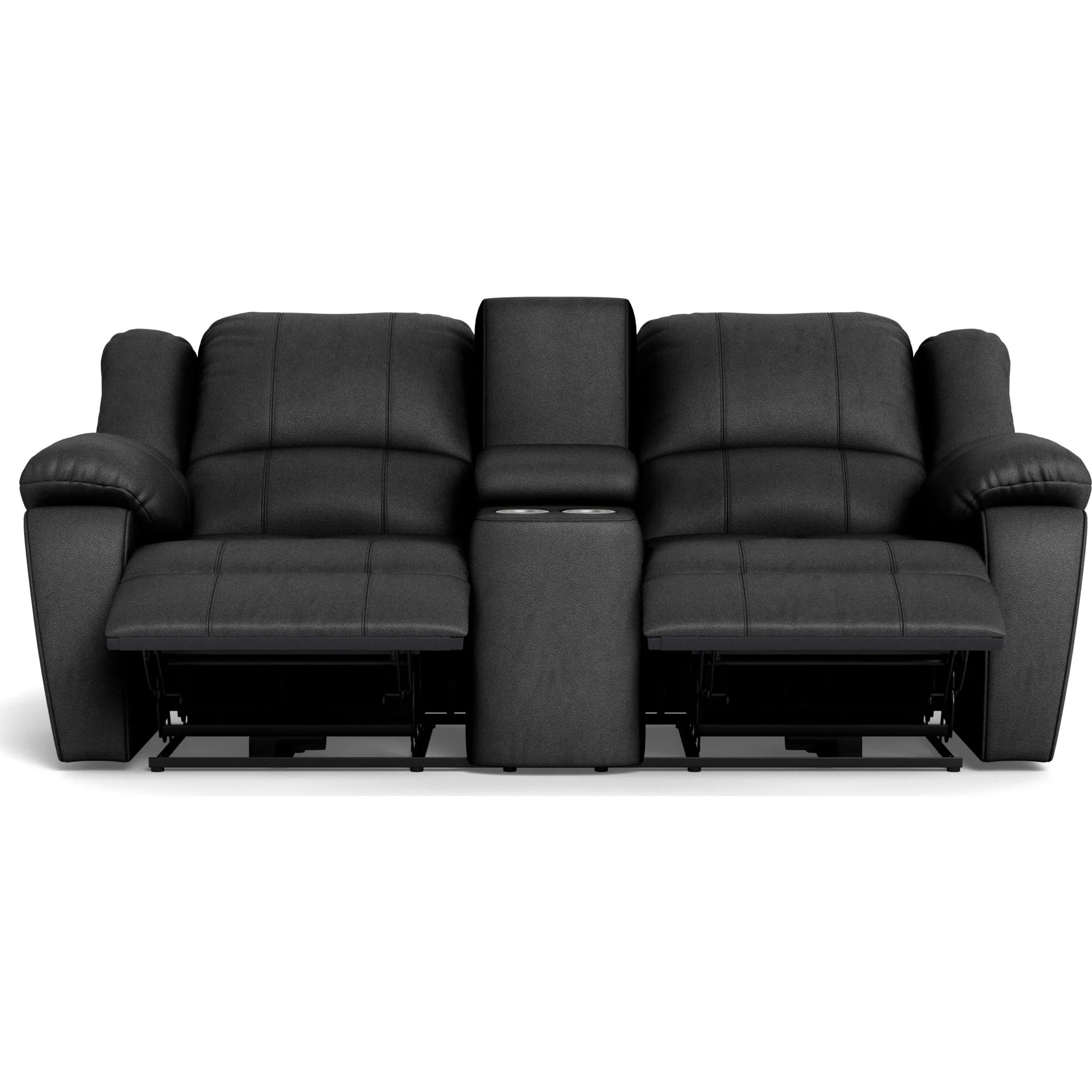 Mira Manual Reclining Loveseat Console with Cupholder - Image 4