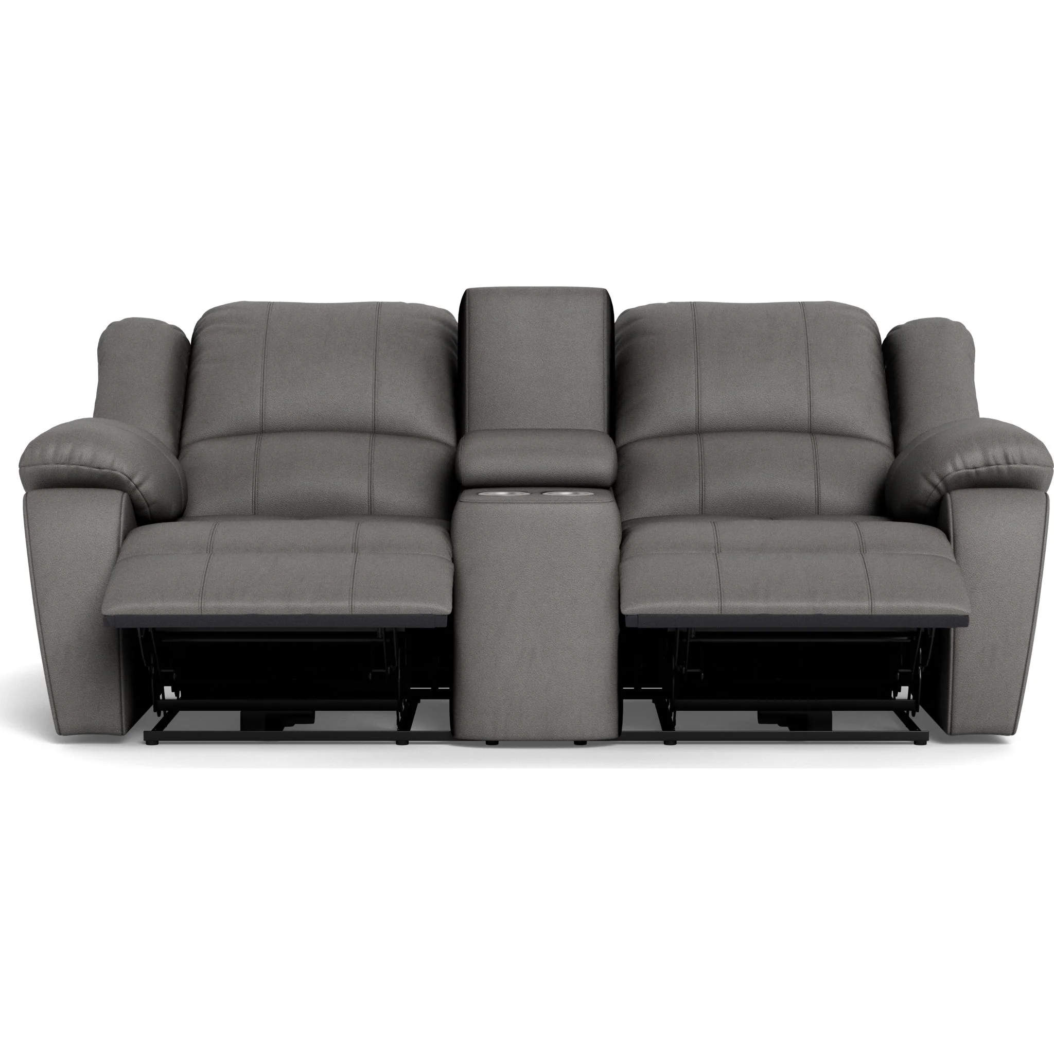 Mira Manual Reclining Loveseat Console with Cupholder - Image 6
