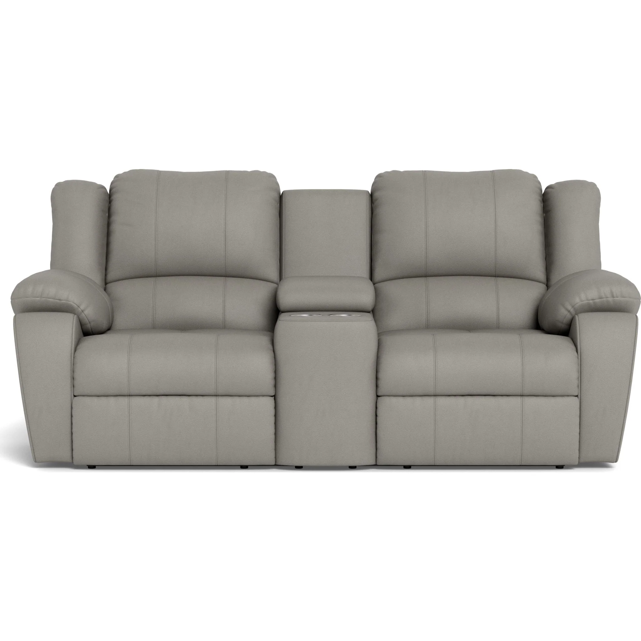 Mira Manual Reclining Loveseat Console with Cupholder - Image 7
