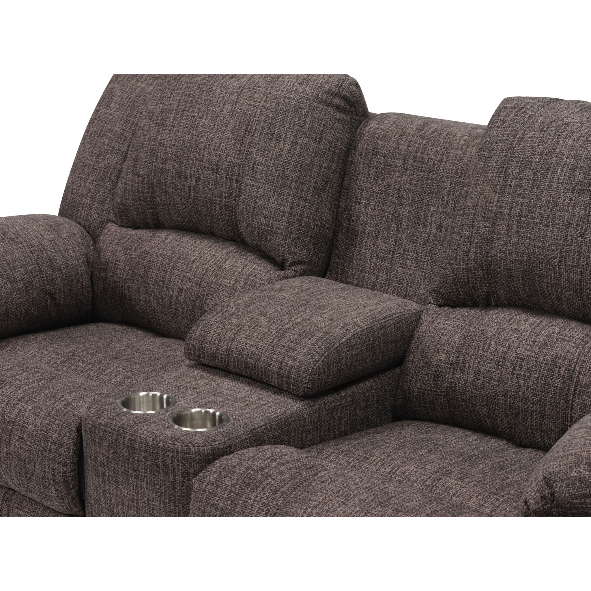 Mira Power Reclining Loveseat with Console - Cobblestone Slate - Image 13